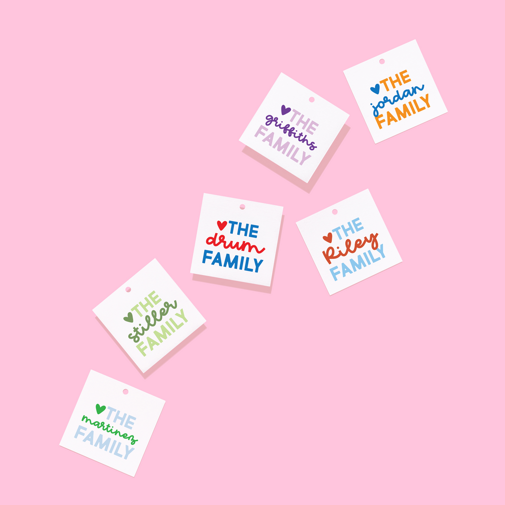 Script Family Gift Tags