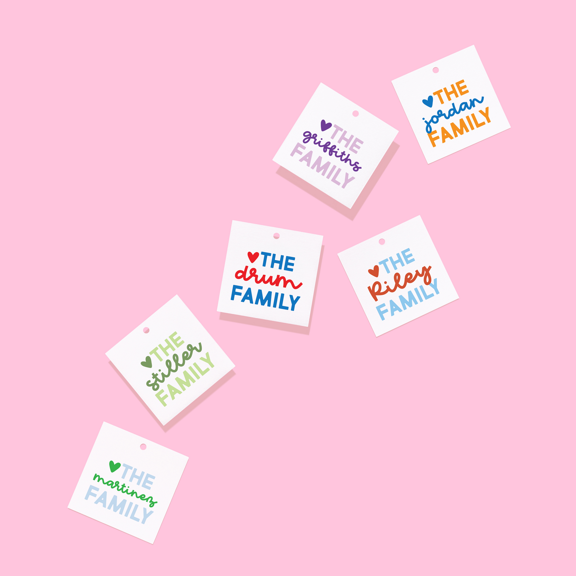 Script Family Gift Tags