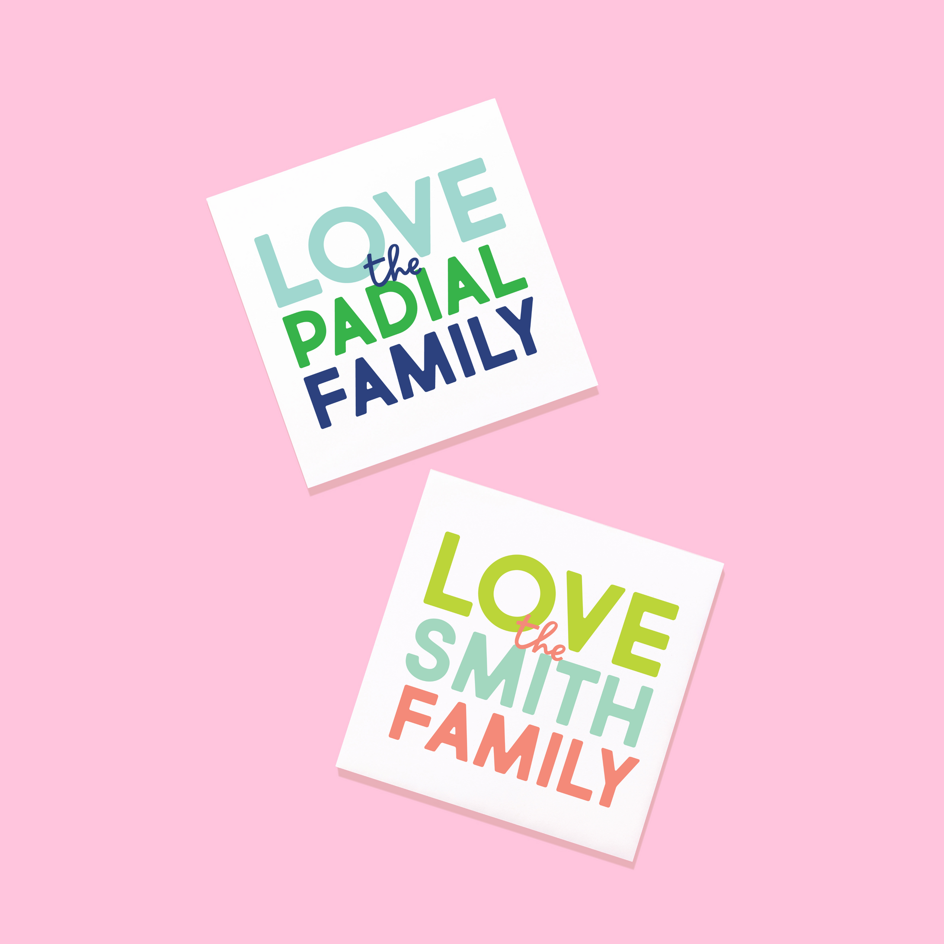 Stacked Family Stickers