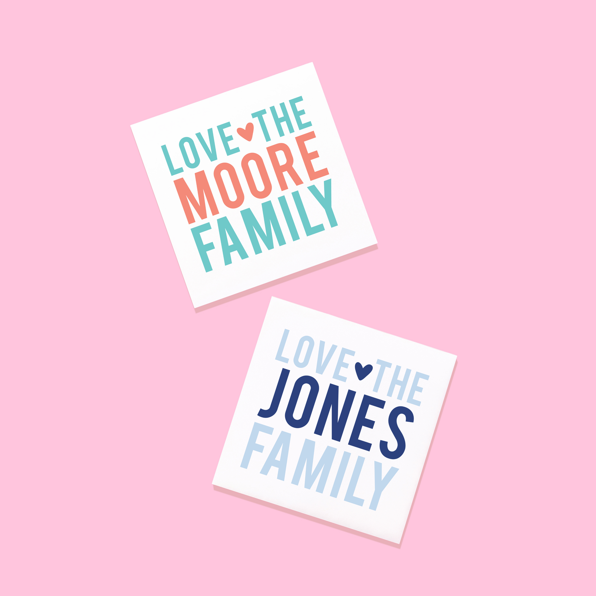 Family Heart Stickers