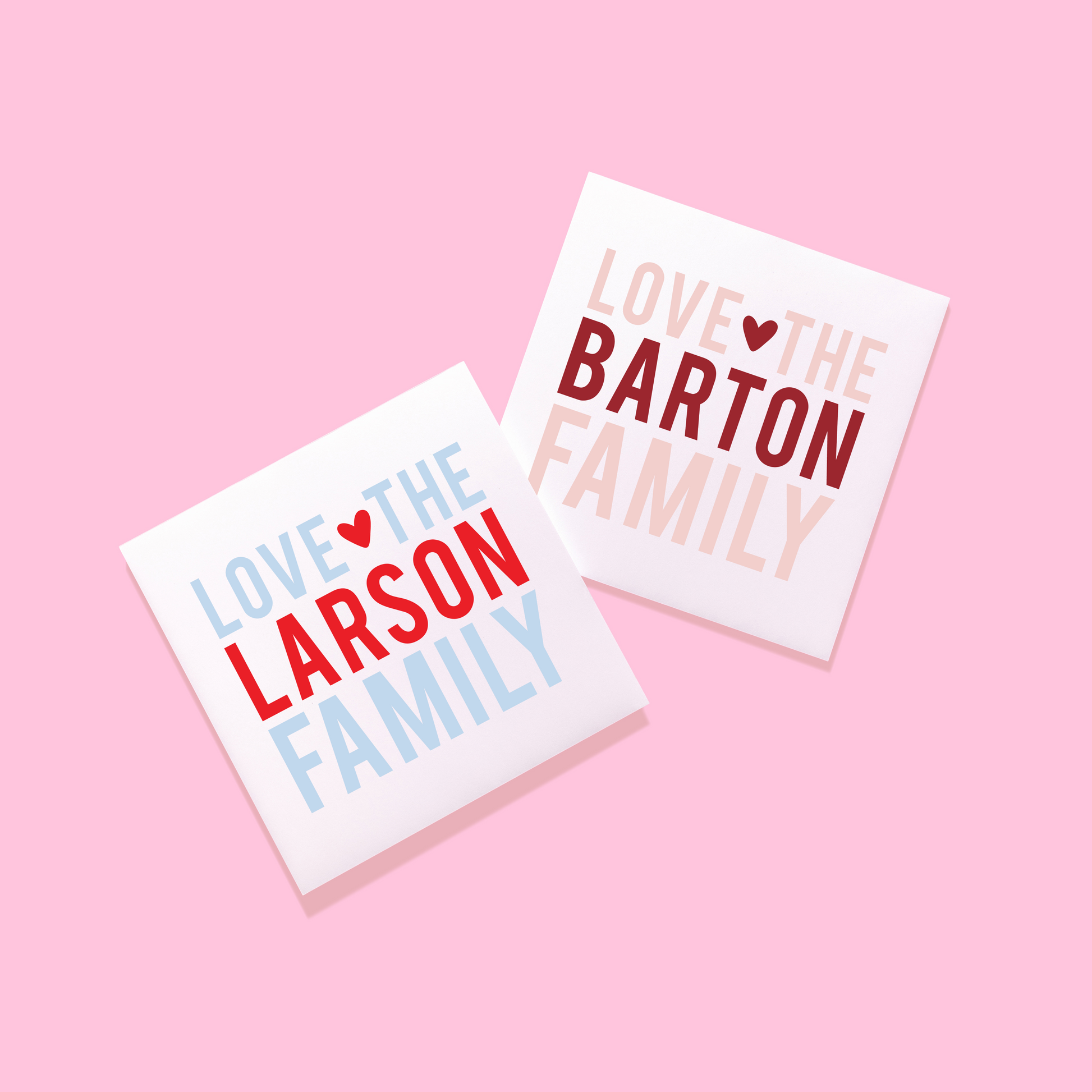 Family Heart Stickers