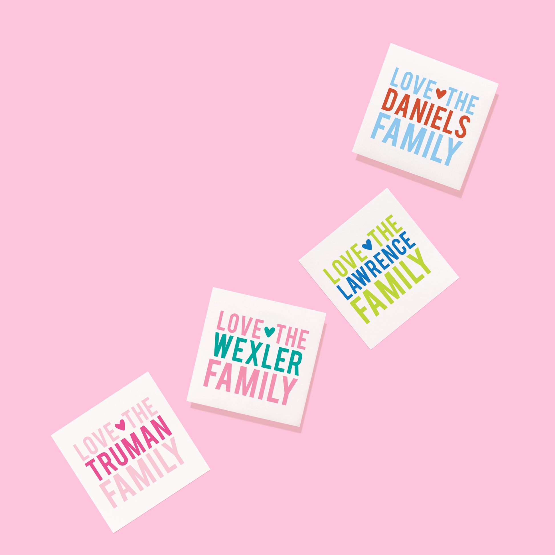 Family Heart Stickers