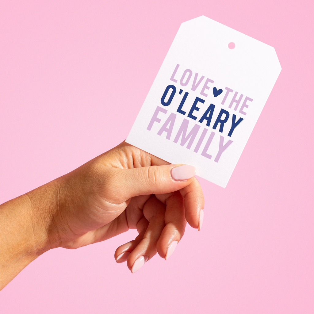Family Heart Gift Tags