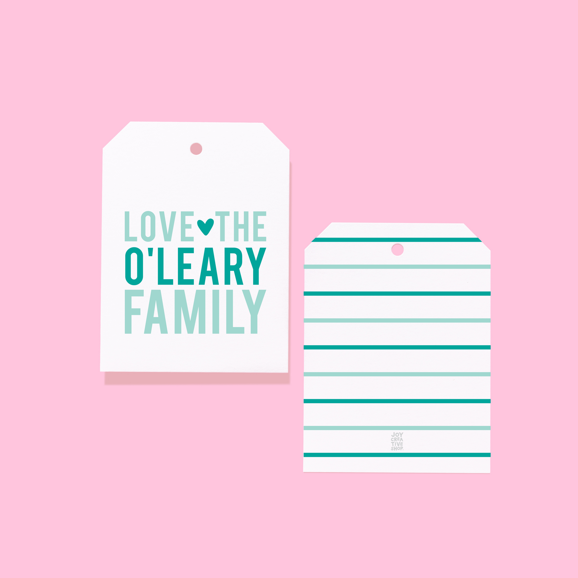 Family Heart Gift Tags