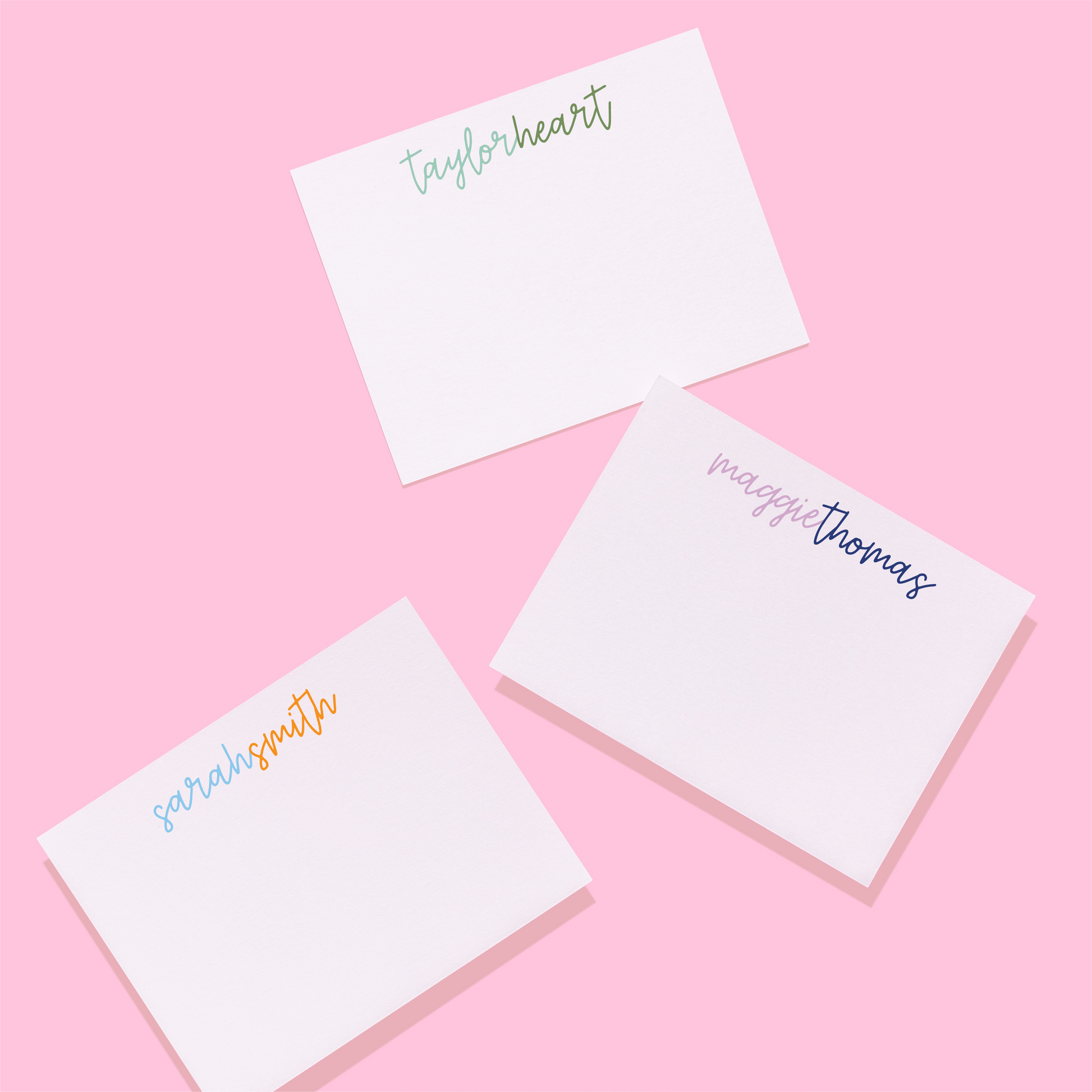 Connecting Script Personalized Stationery