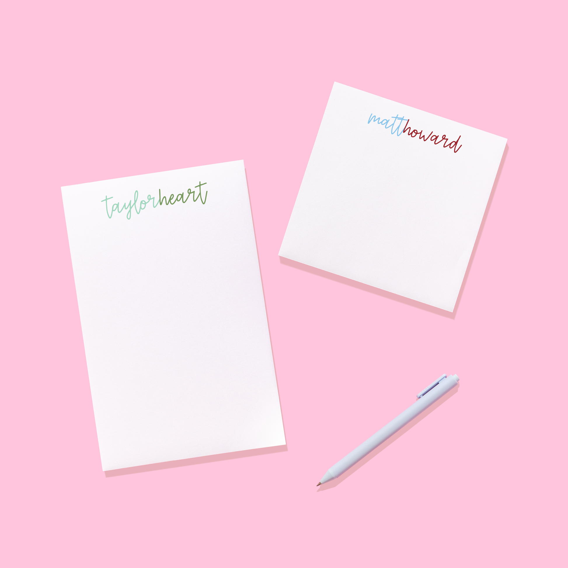 Connecting Script Personalized Notepad