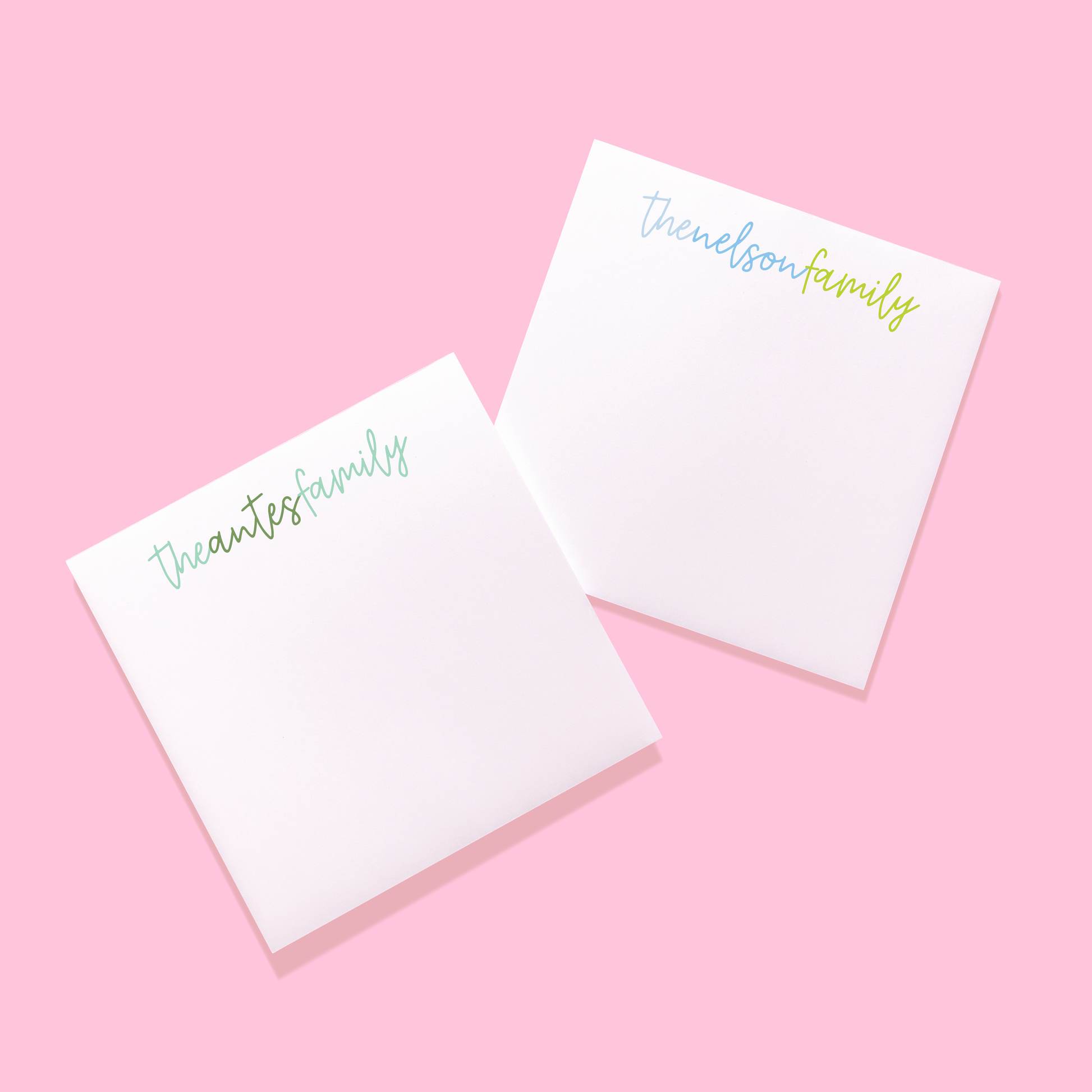 Family Connecting Script Personalized Notepad