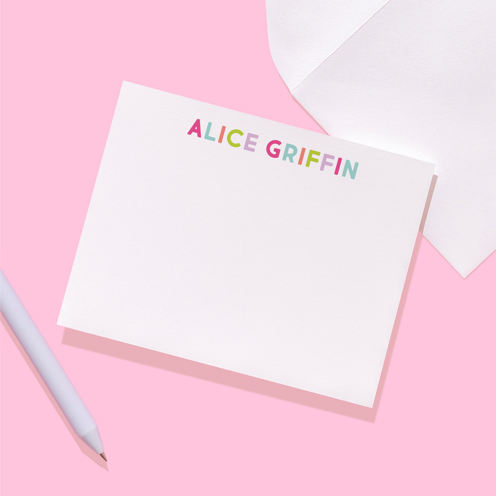 Multicolored Personalized Stationery