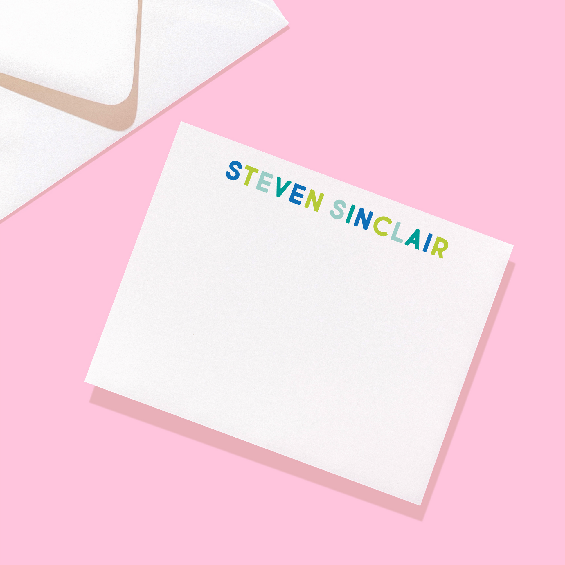 Multicolored Personalized Stationery