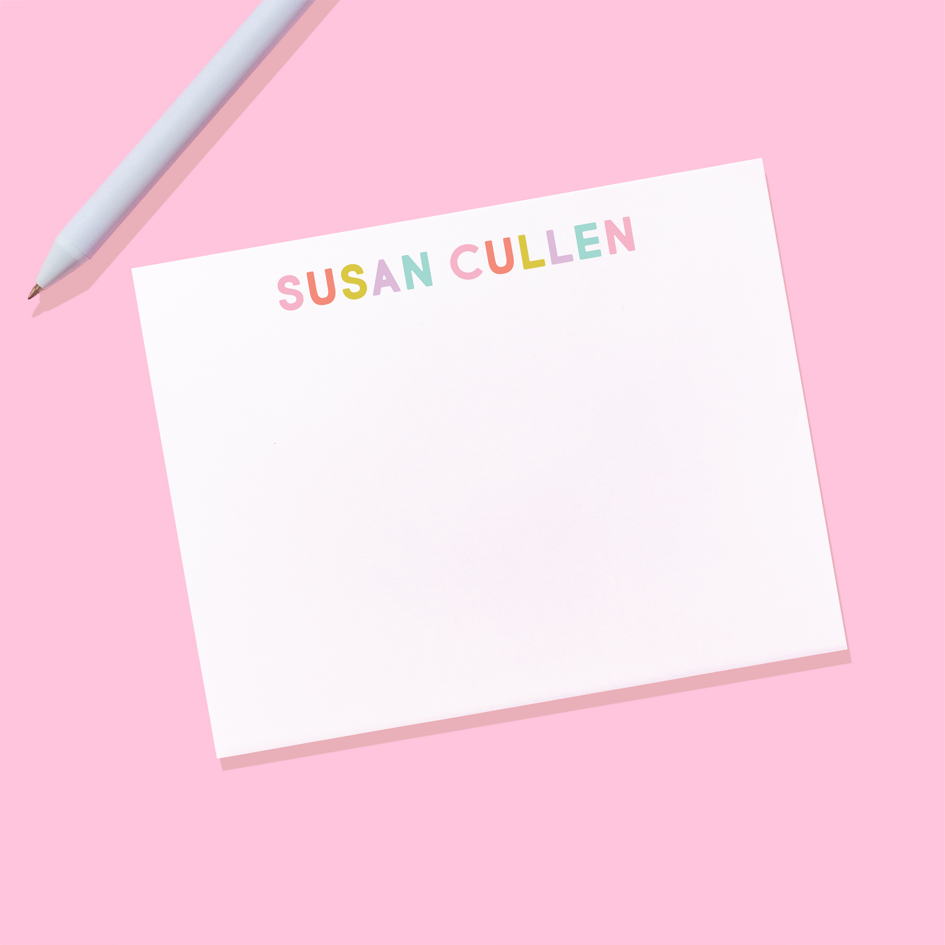 Multicolored Personalized Stationery