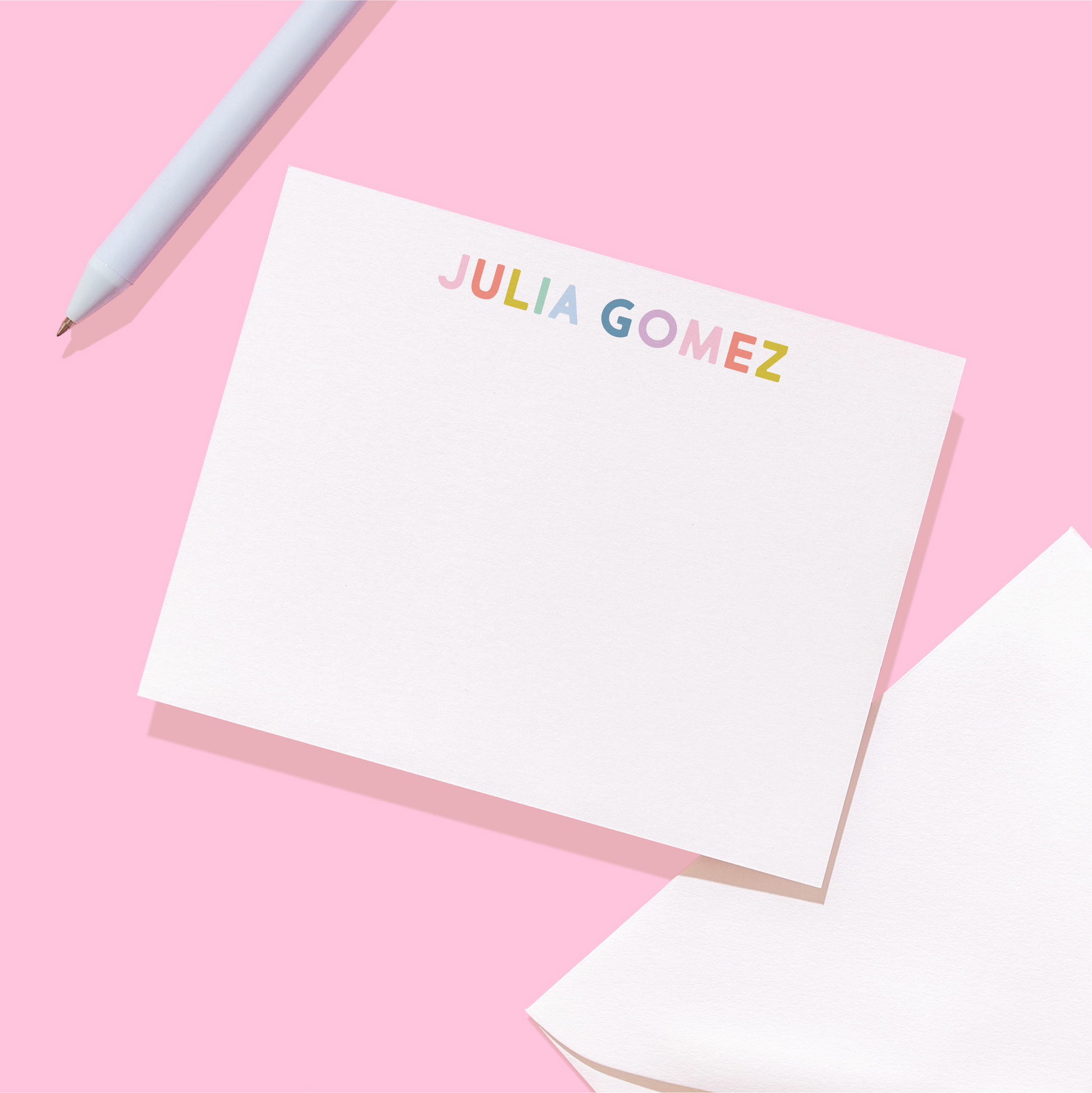 Multicolored Personalized Stationery