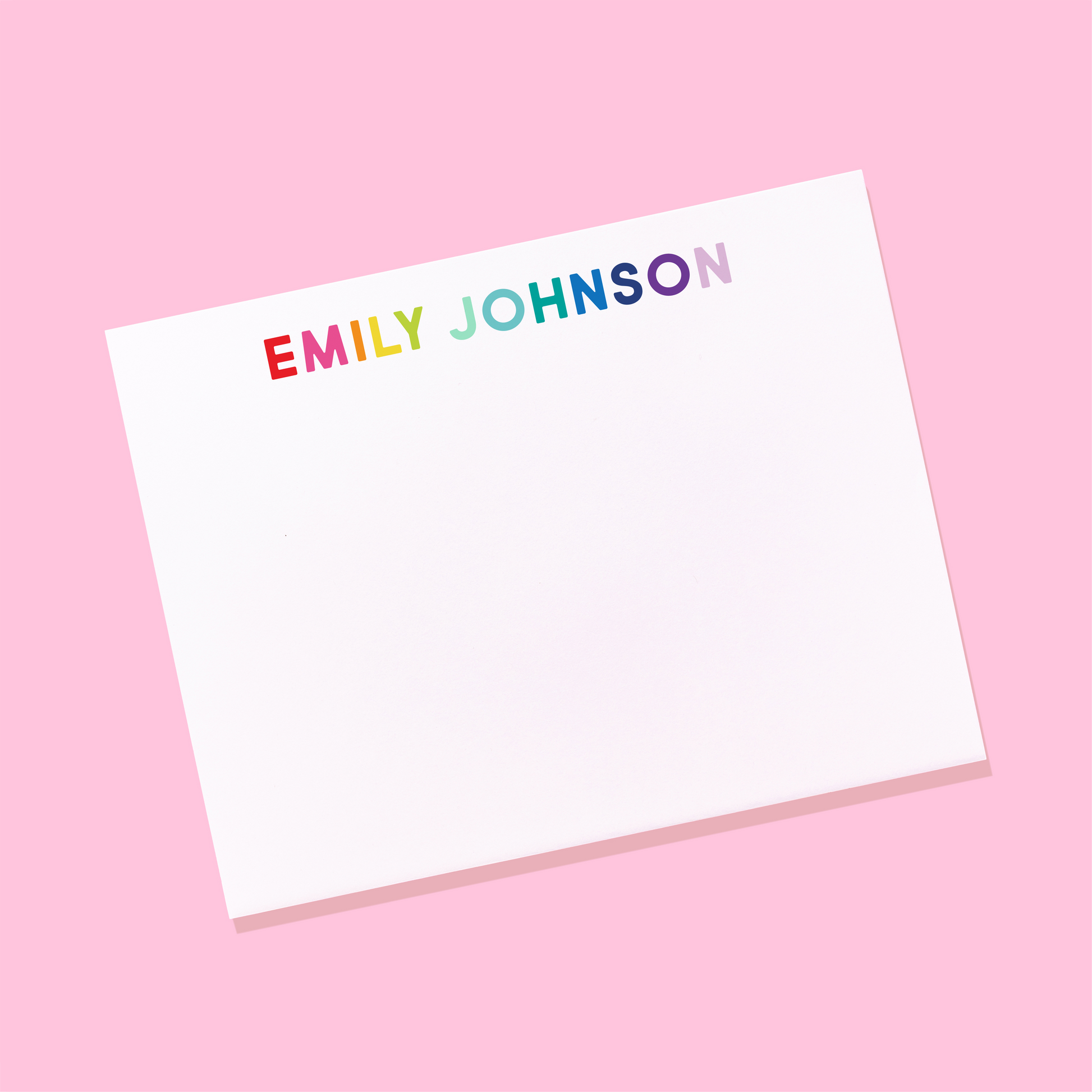 Multicolored Personalized Stationery