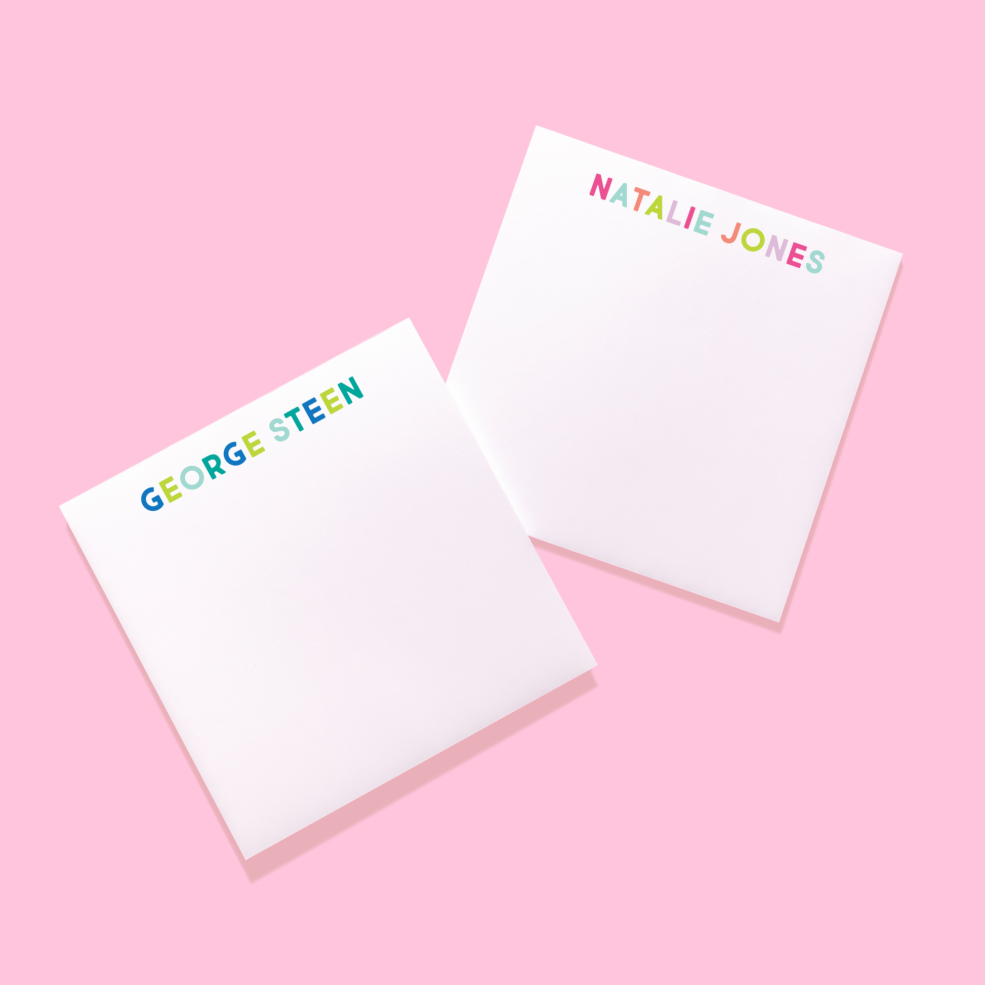 Multicolored Personalized Notepad