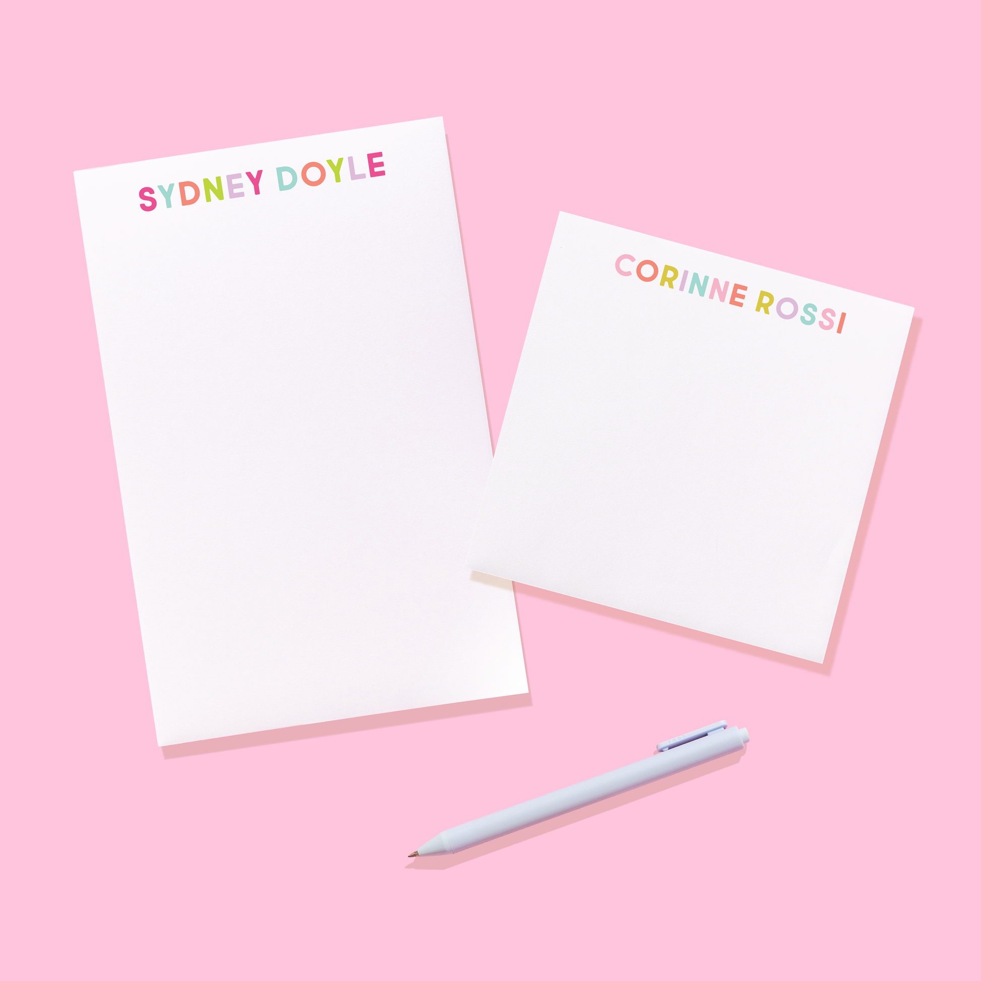 Multicolored Personalized Notepad