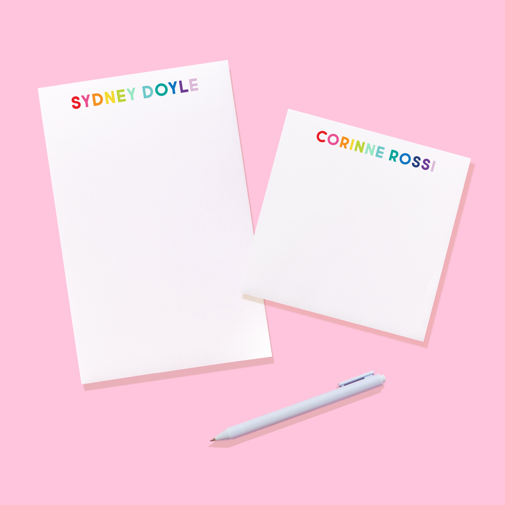 Rainbow Petite Block Personalized Notepad