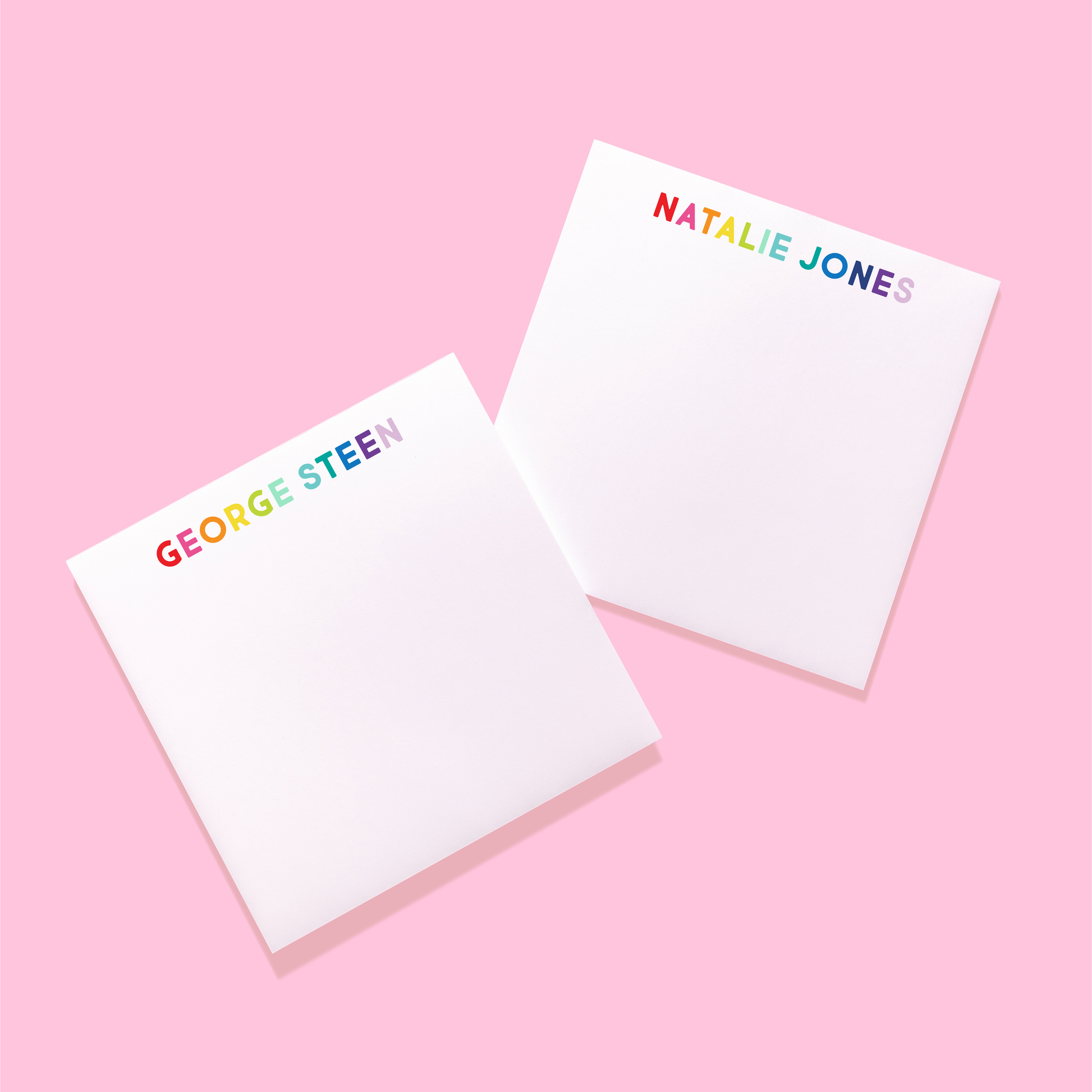 Rainbow Petite Block Personalized Notepad