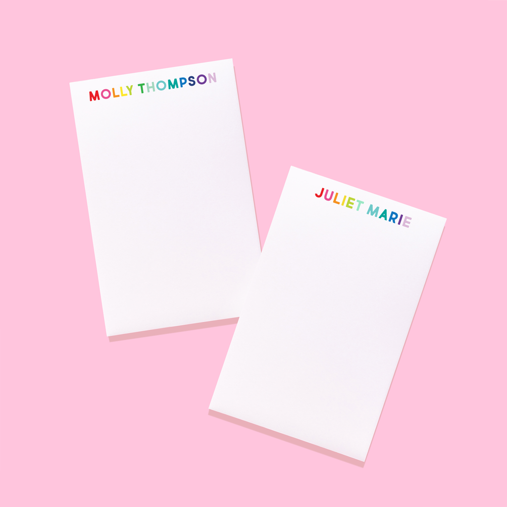 Rainbow Petite Block Personalized Notepad