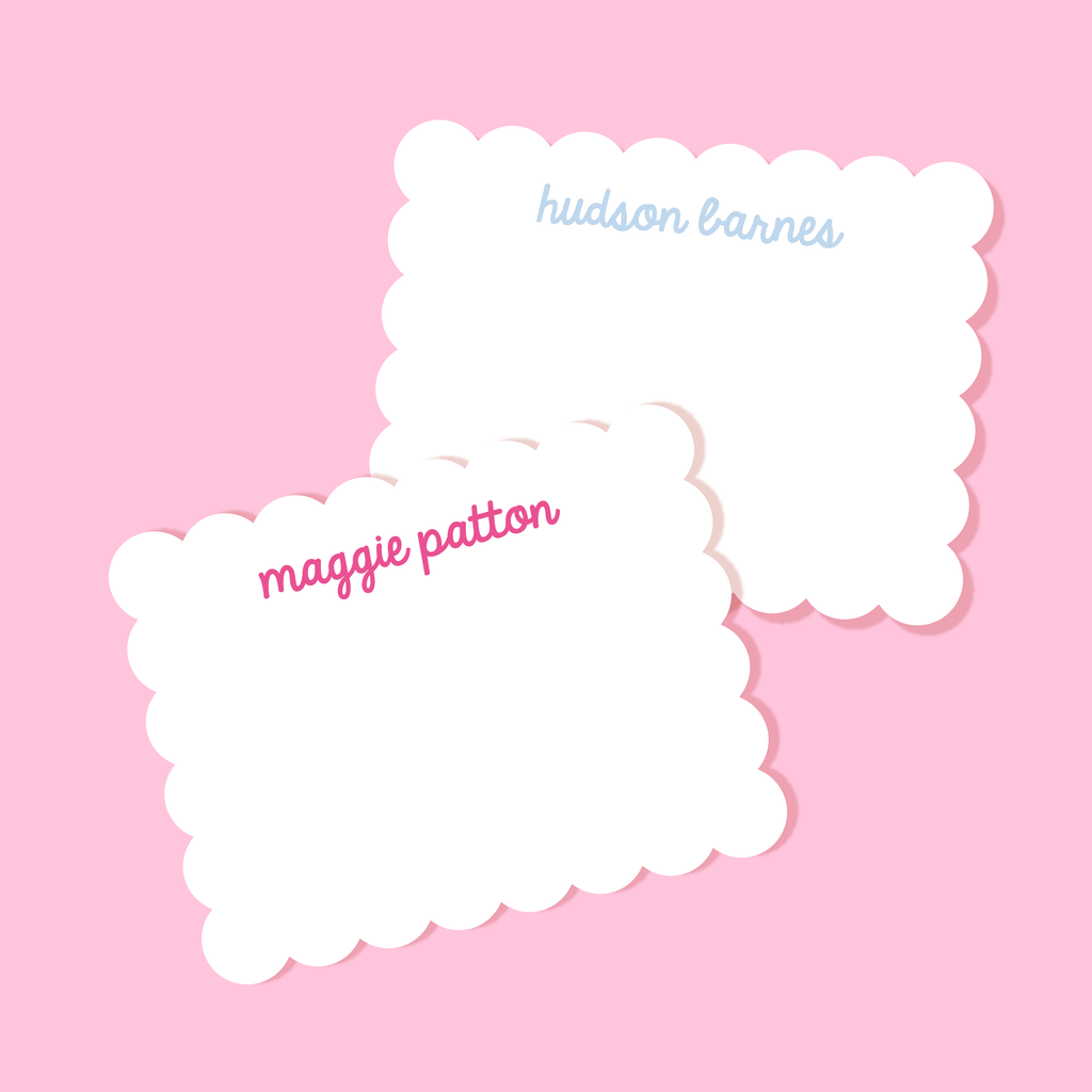 Script Scallop Personalized Stationery