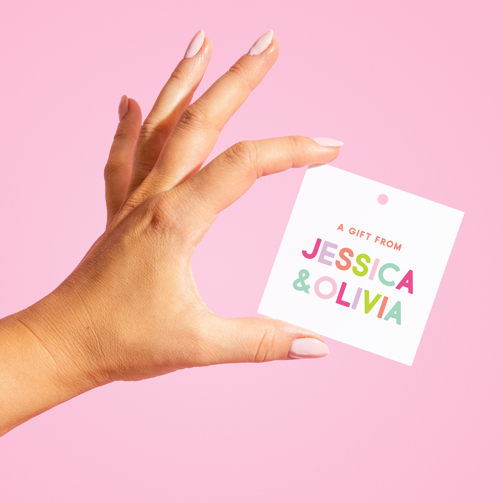 Colorful Names Gift Tags