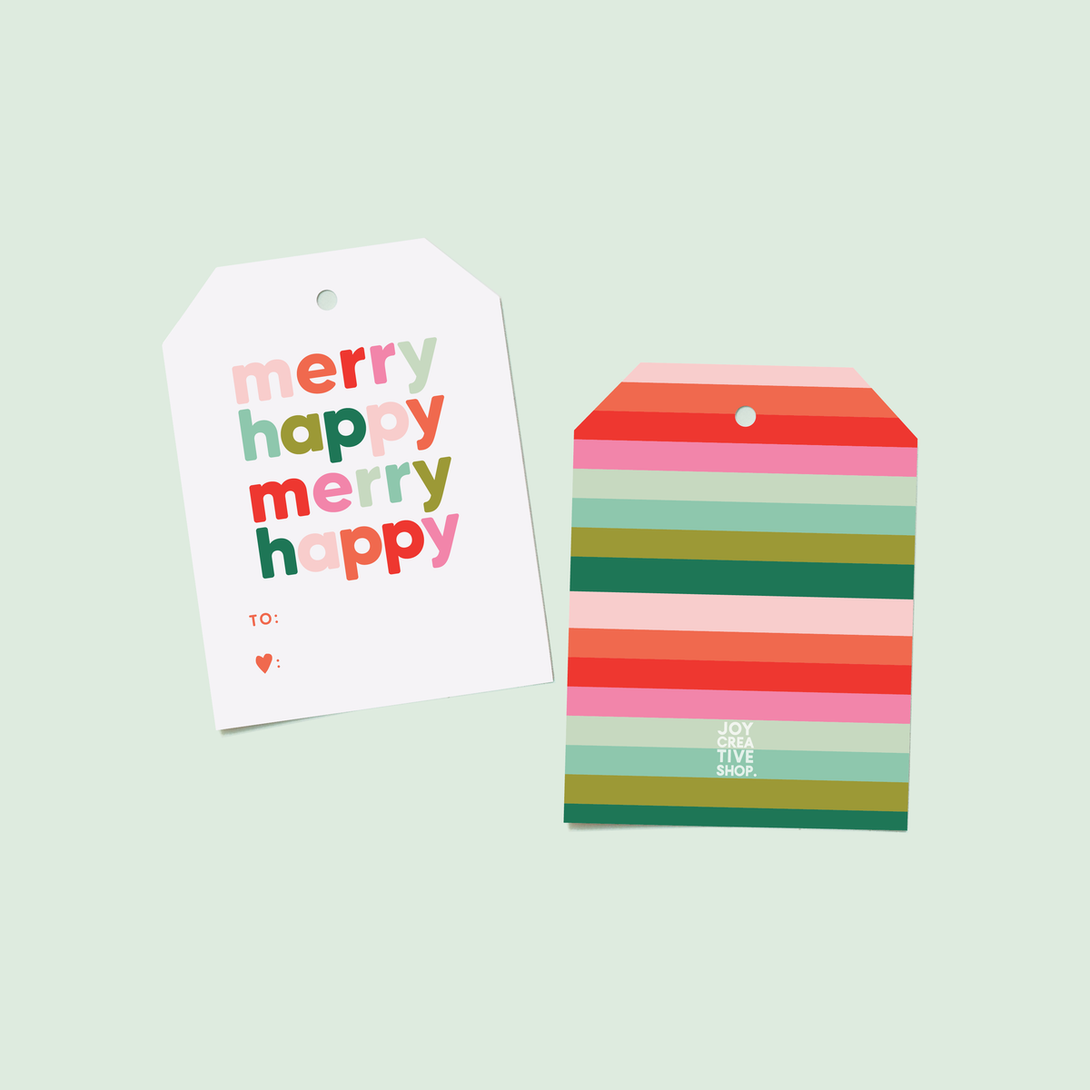 To From Gift Tag | Merry Happy