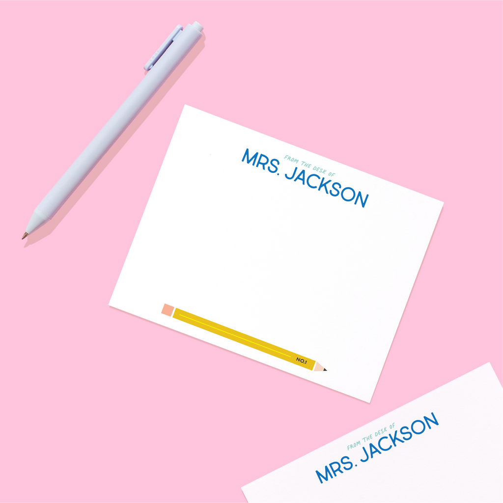 No. 1 Teacher Personalized Stationery