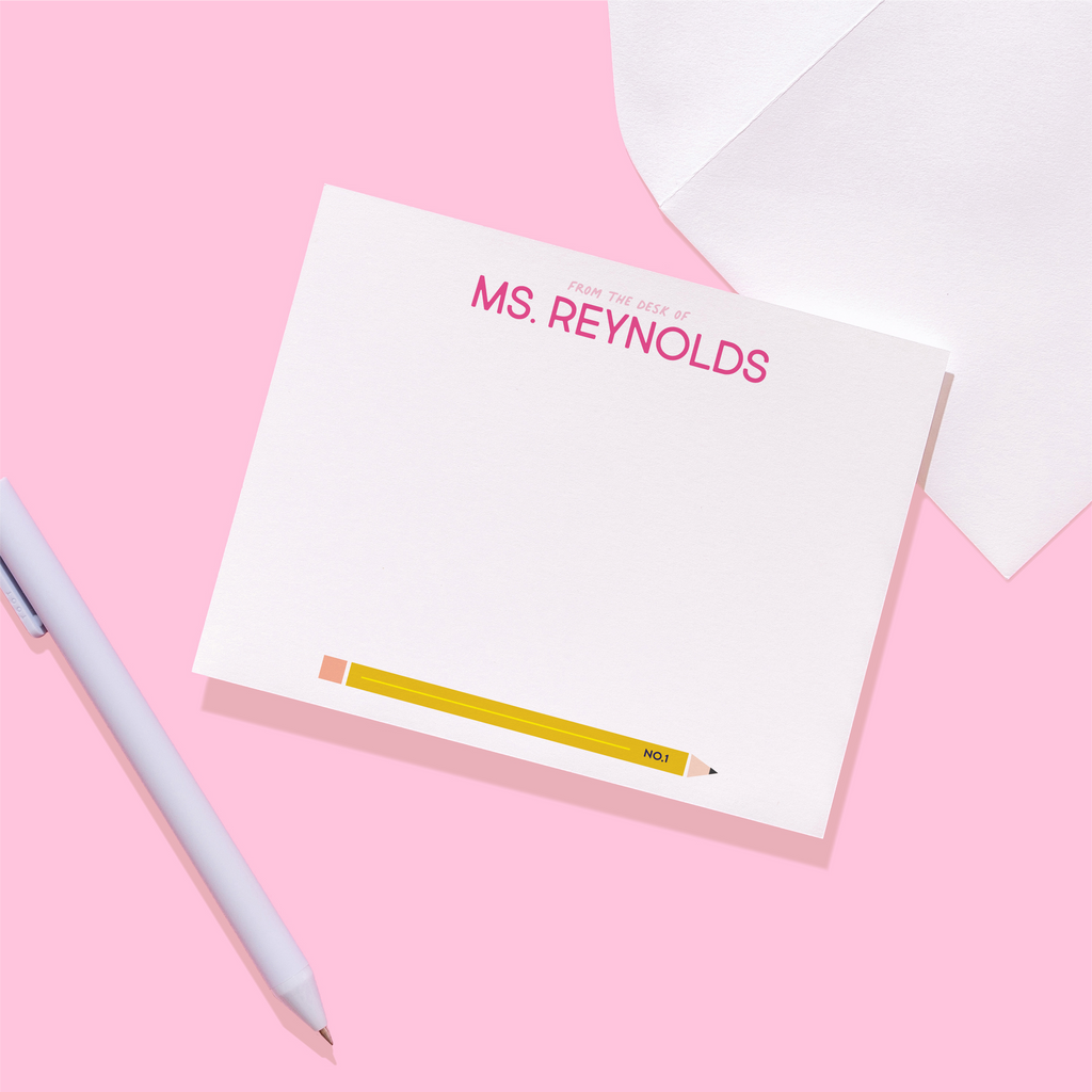 No. 1 Teacher Personalized Stationery