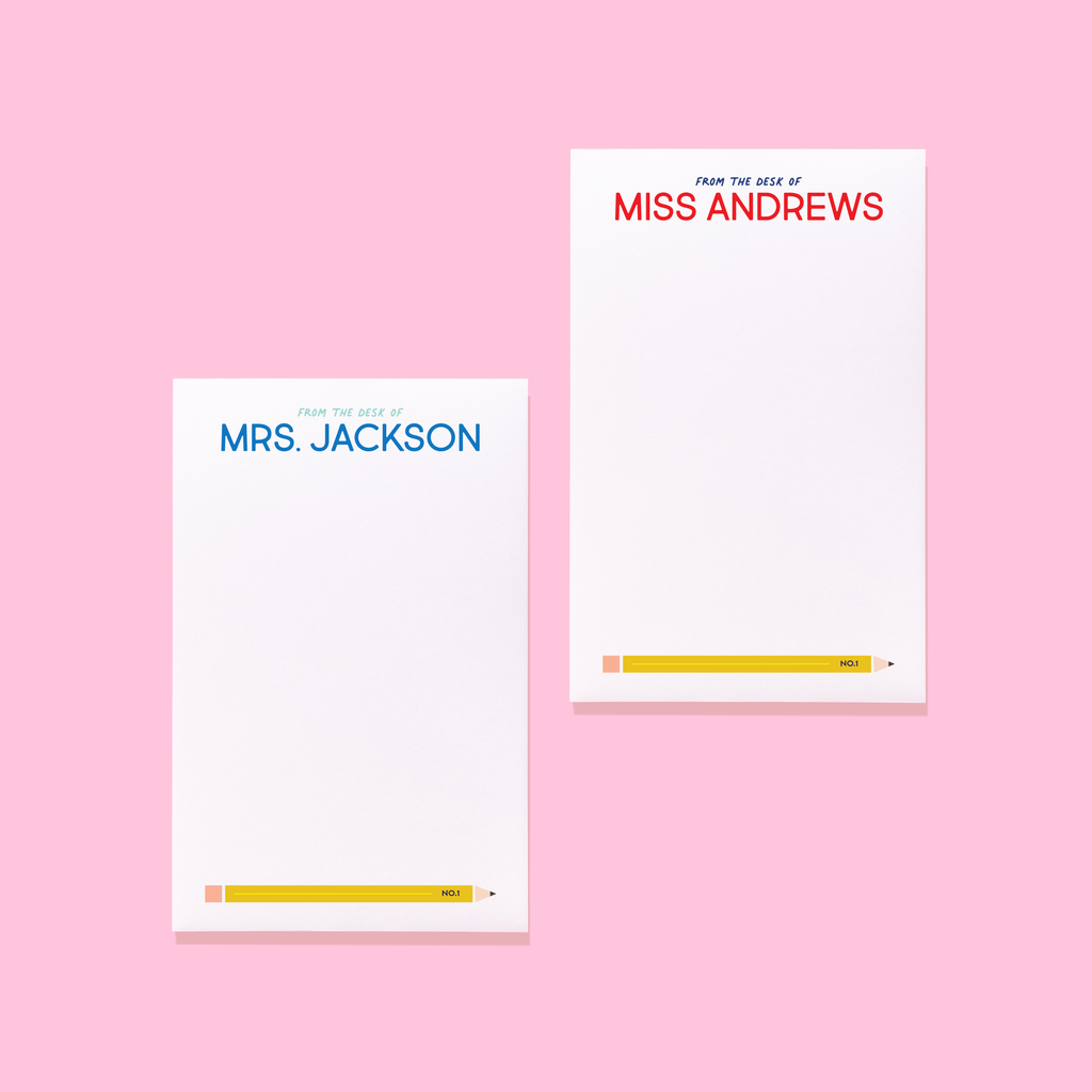 No. 1 Teacher Personalized Notepad
