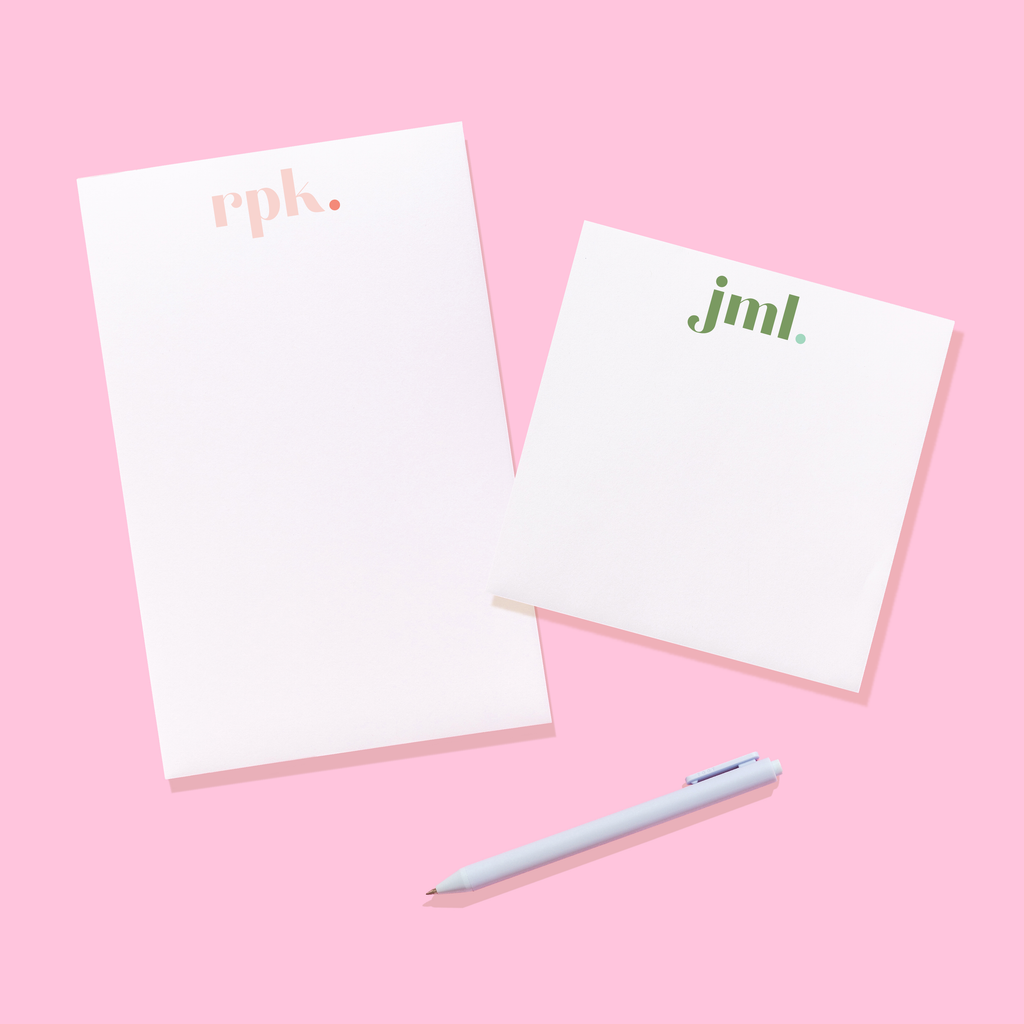 Modern Monogram Personalized Notepad