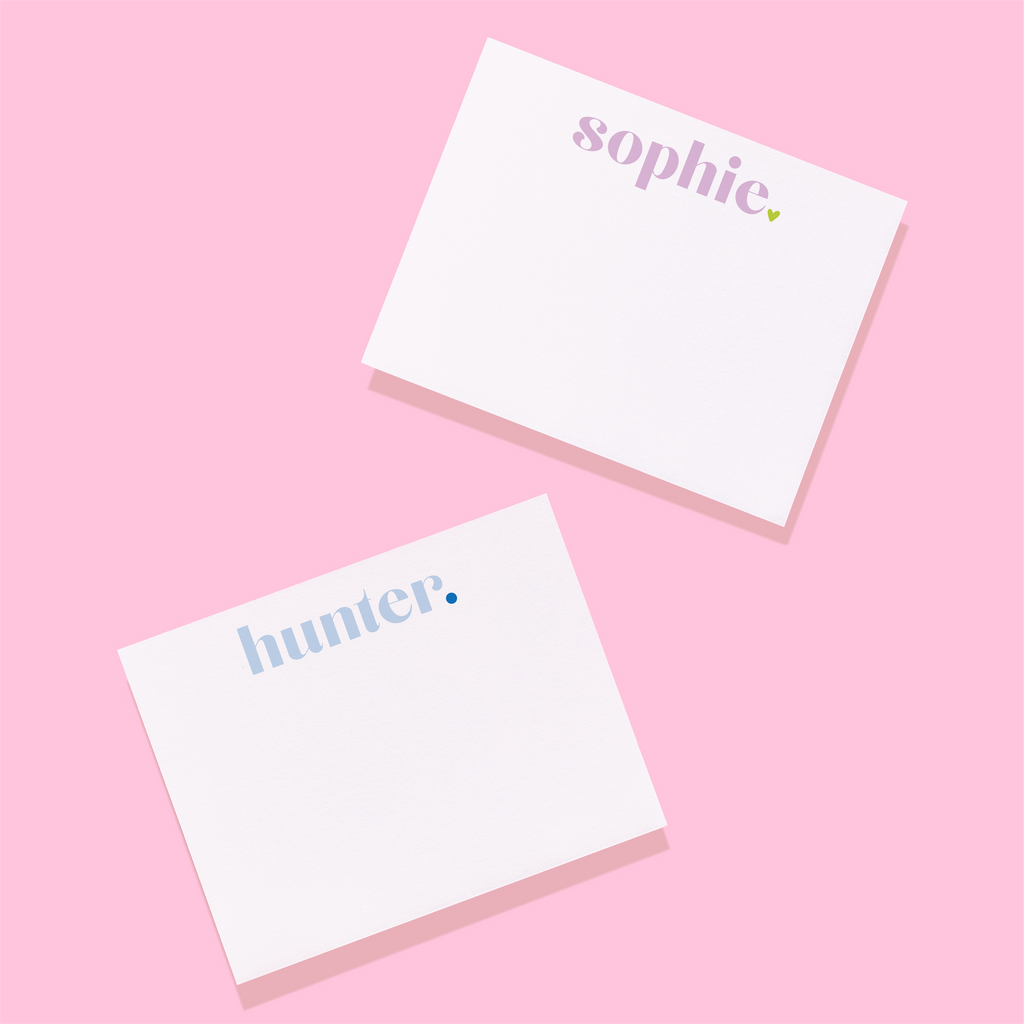 Cheerful Dot First Name Personalized Stationery