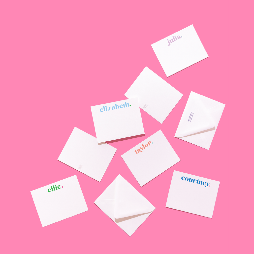 Cheerful Dot First Name Personalized Stationery