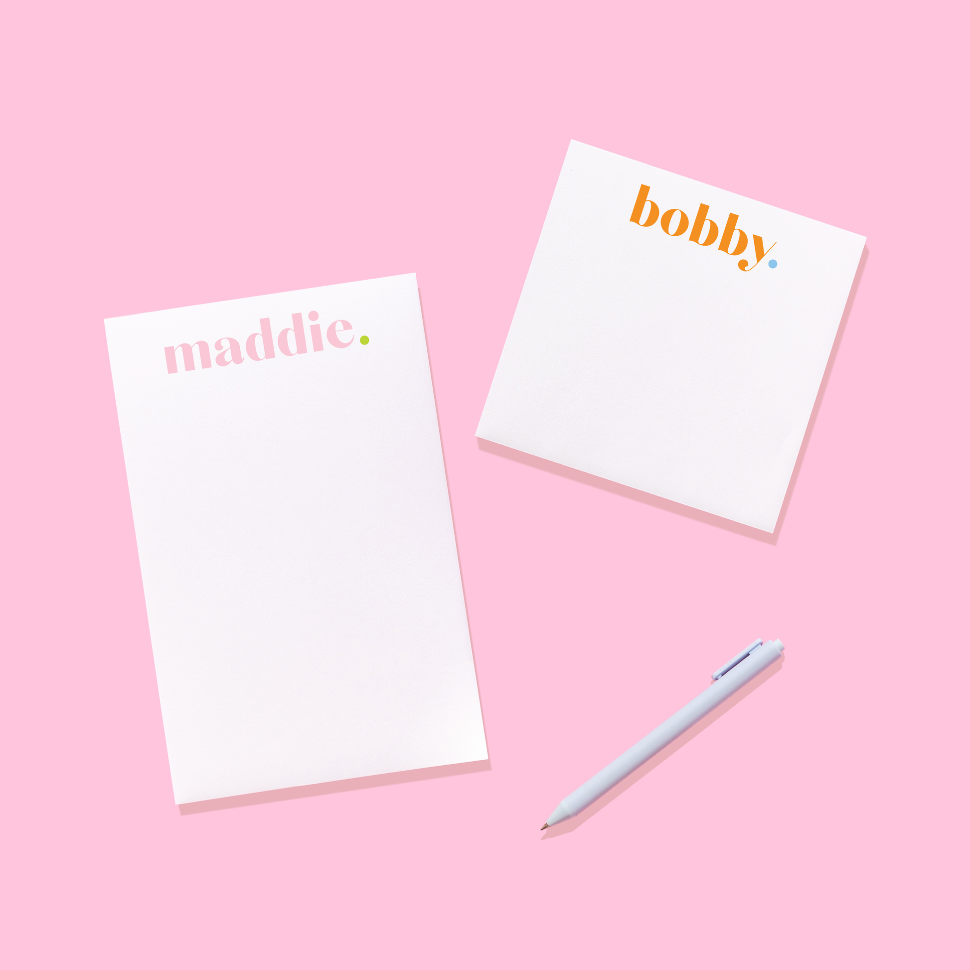 Cheerful Dot First Name Personalized Notepad