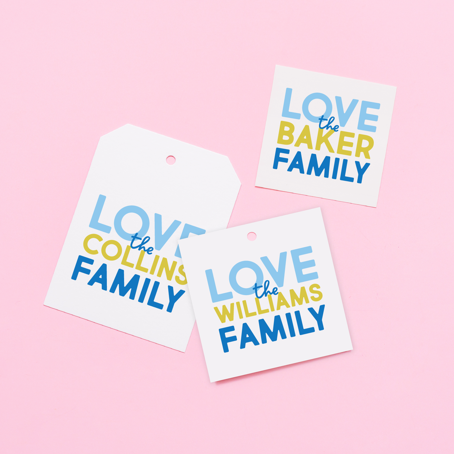 Hanukkah Stacked Family Personalized Tag or Sticker