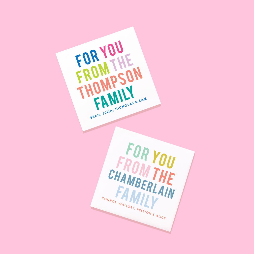 Colorblock Family Gift Stickers