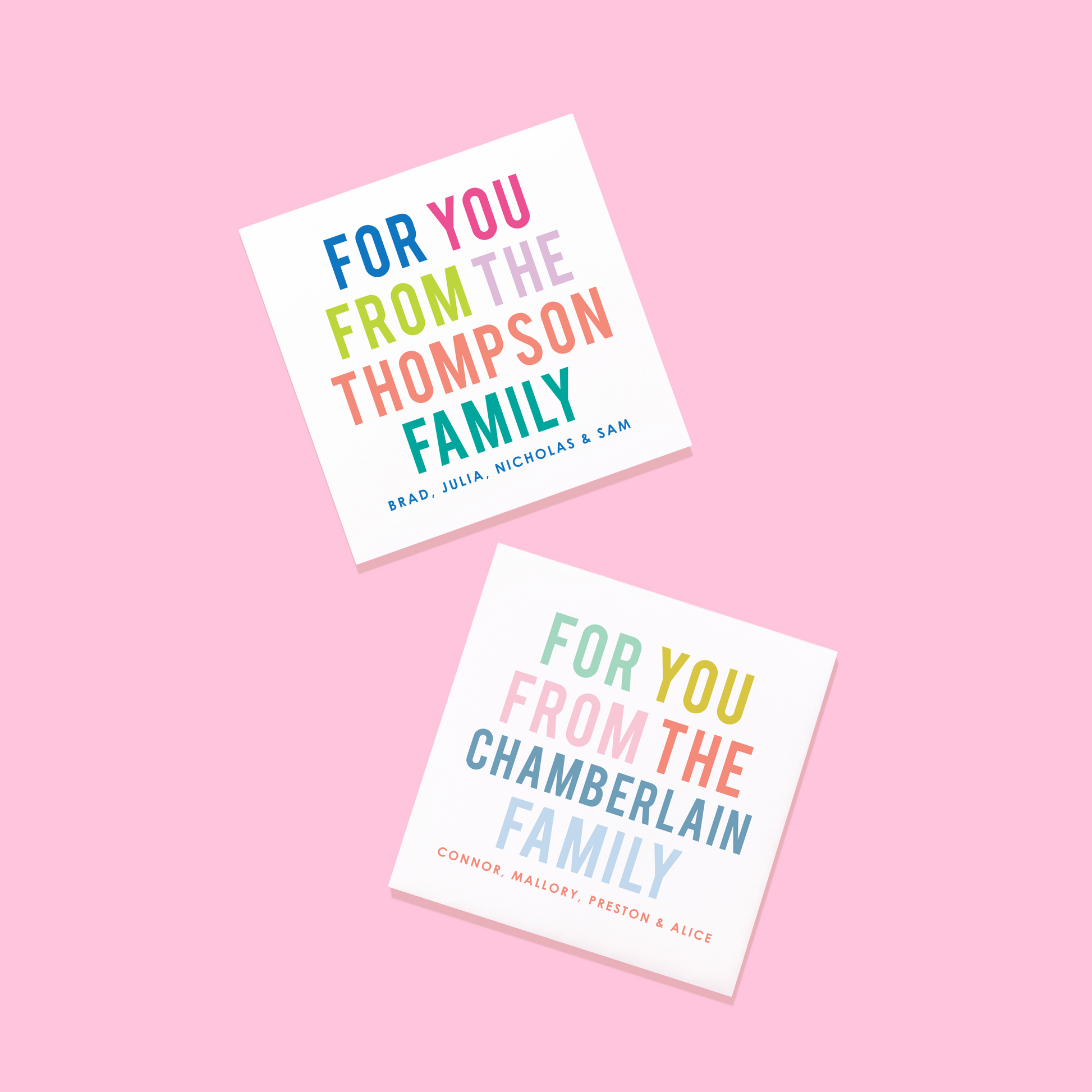 Colorblock Family Gift Stickers
