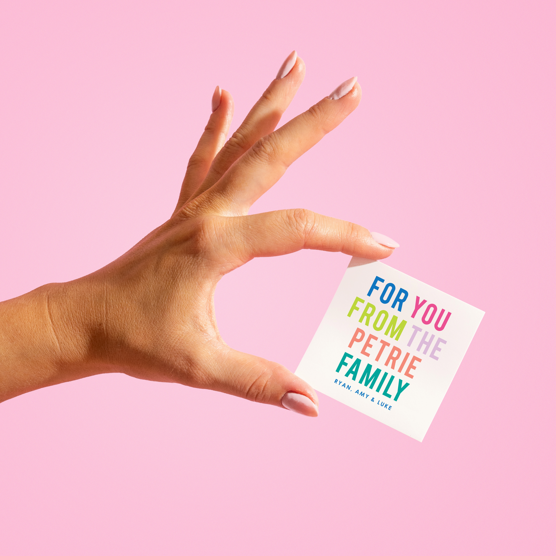 Colorblock Family Gift Stickers