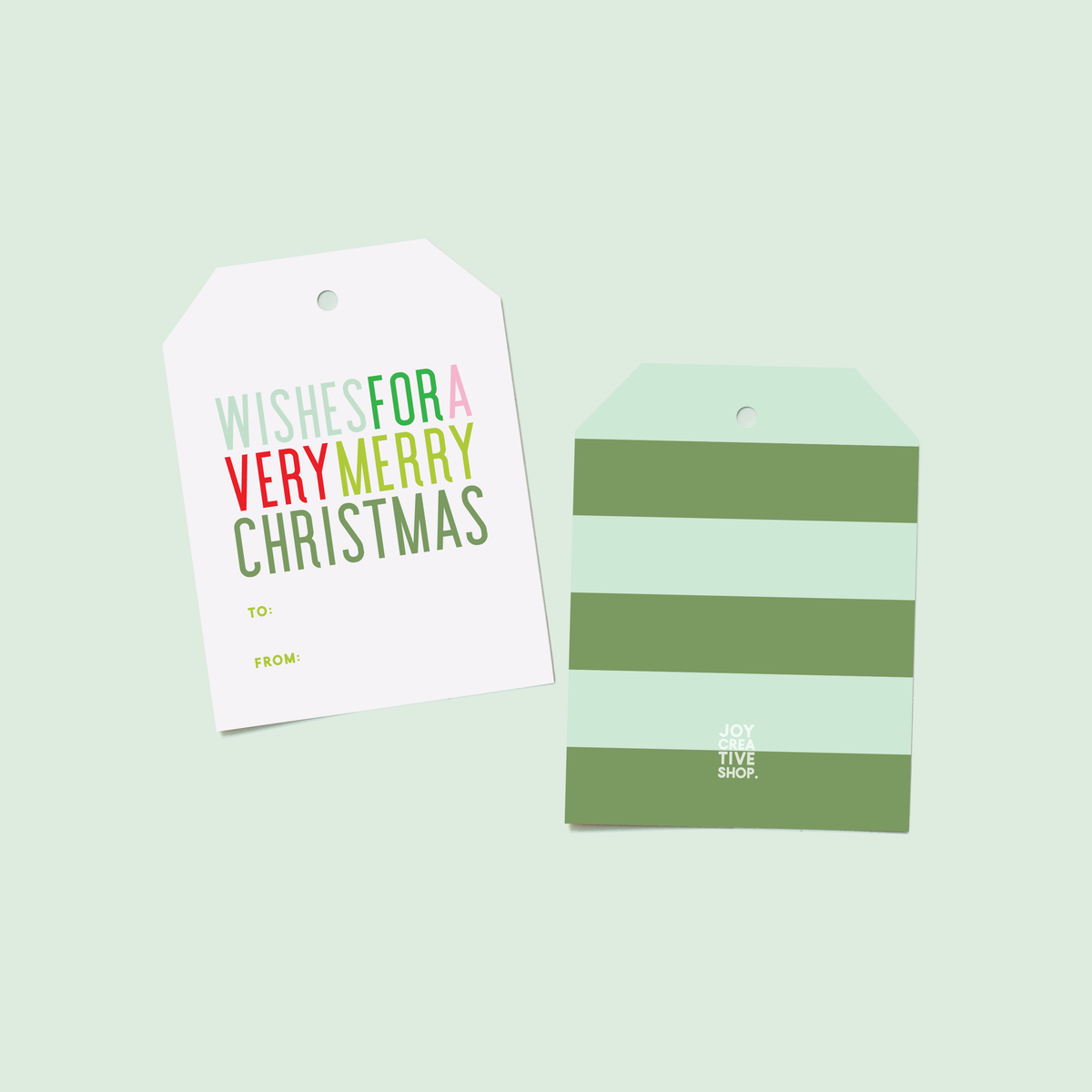 To From Gift Tag | Wishes for a Very Merry Christmas