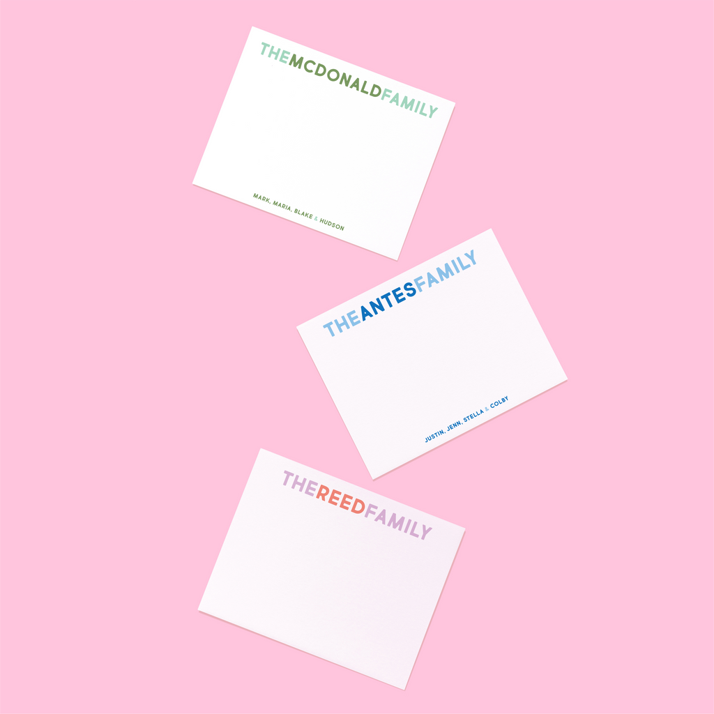 Connecting Block Family Personalized Stationery