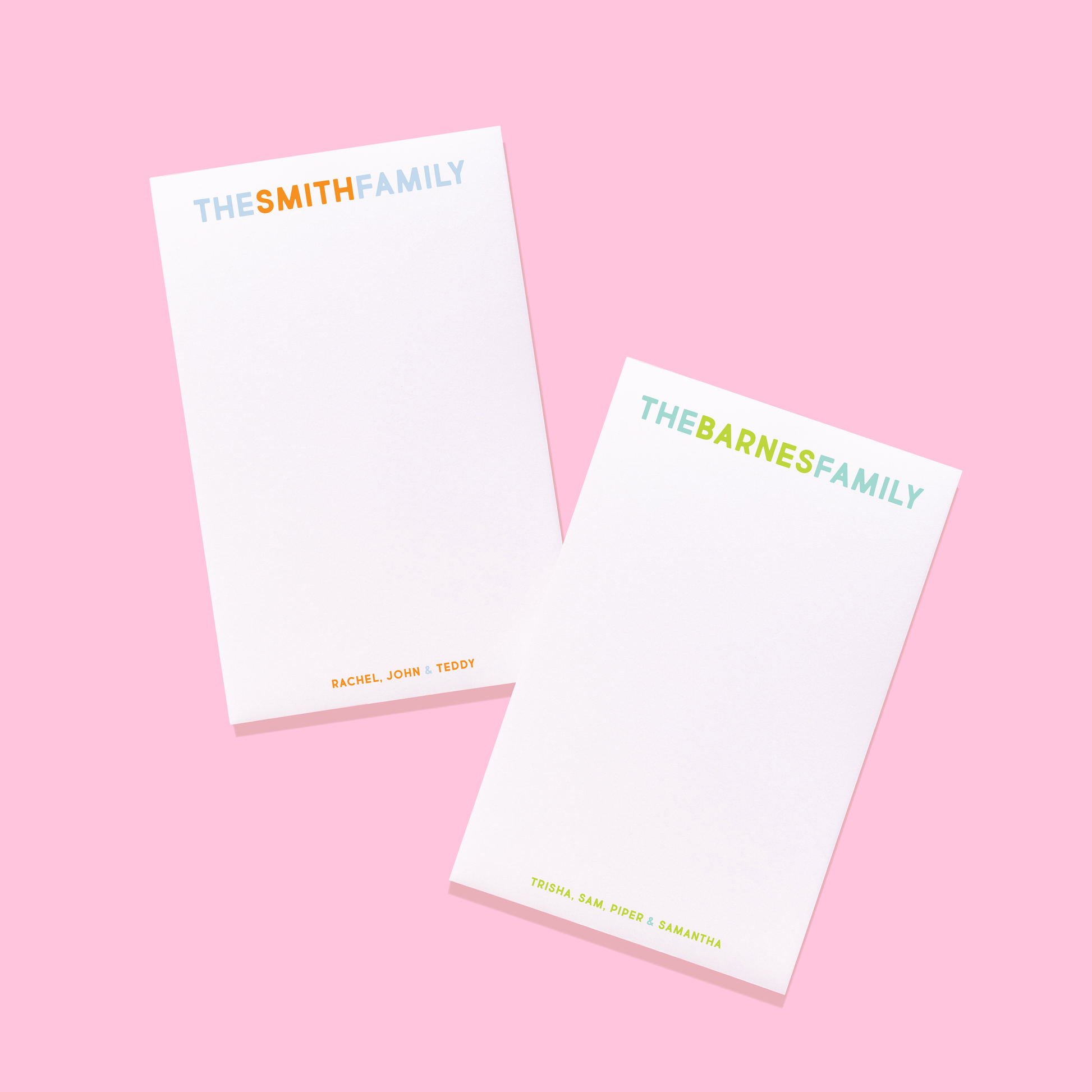 Family Connecting Block Personalized Notepad