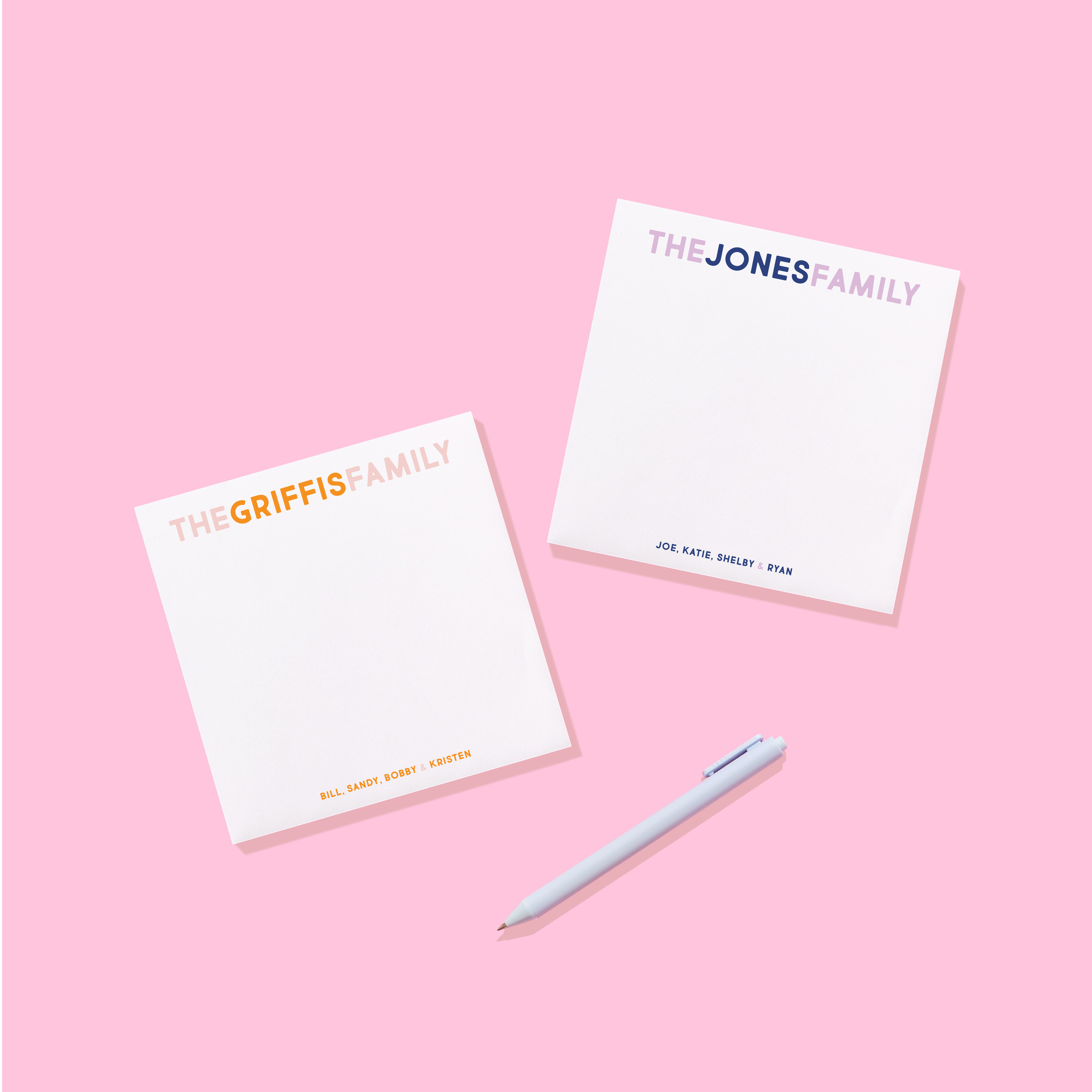 Family Connecting Block Personalized Notepad