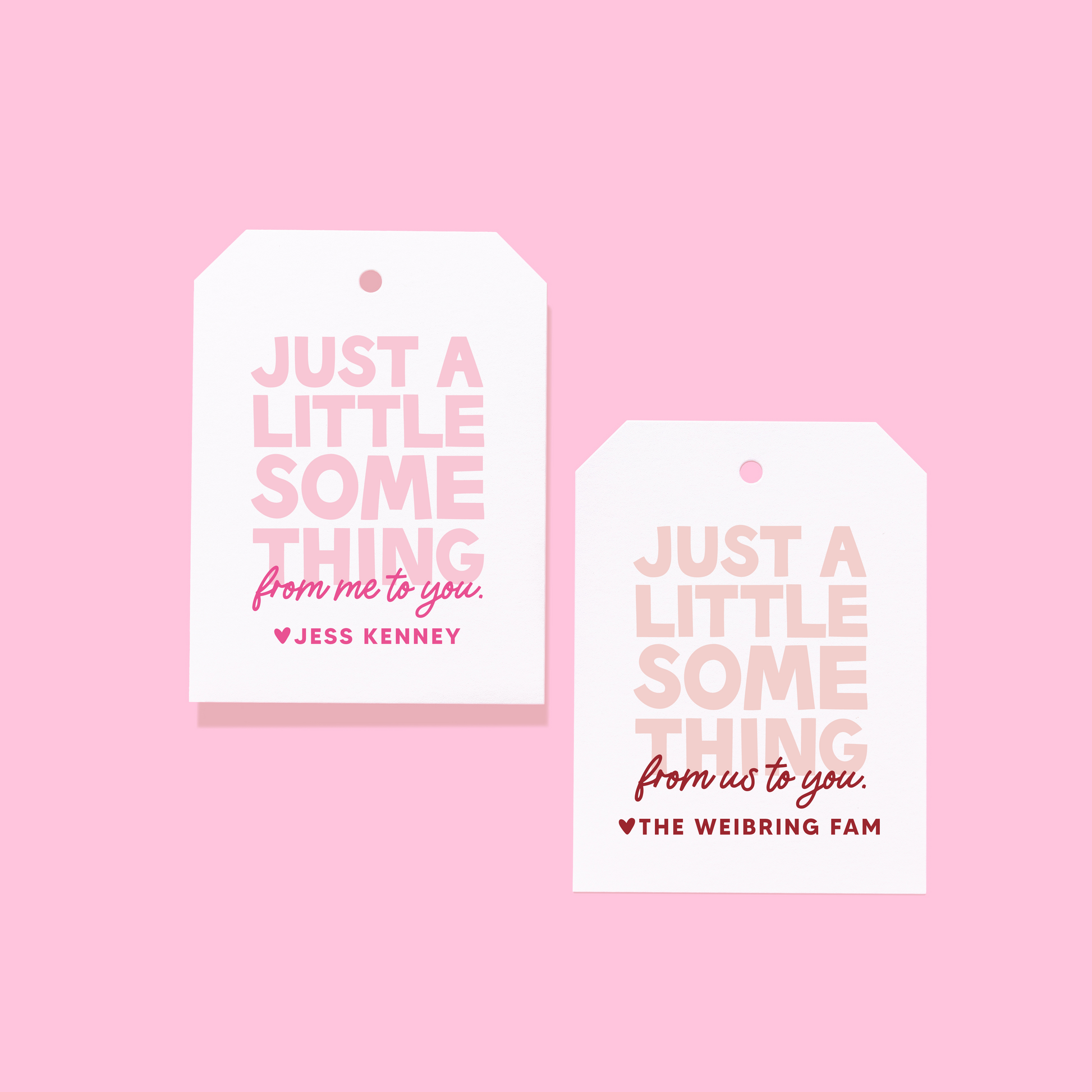 Valentine's Just a Little Something Personalized Gift Tag or Sticker
