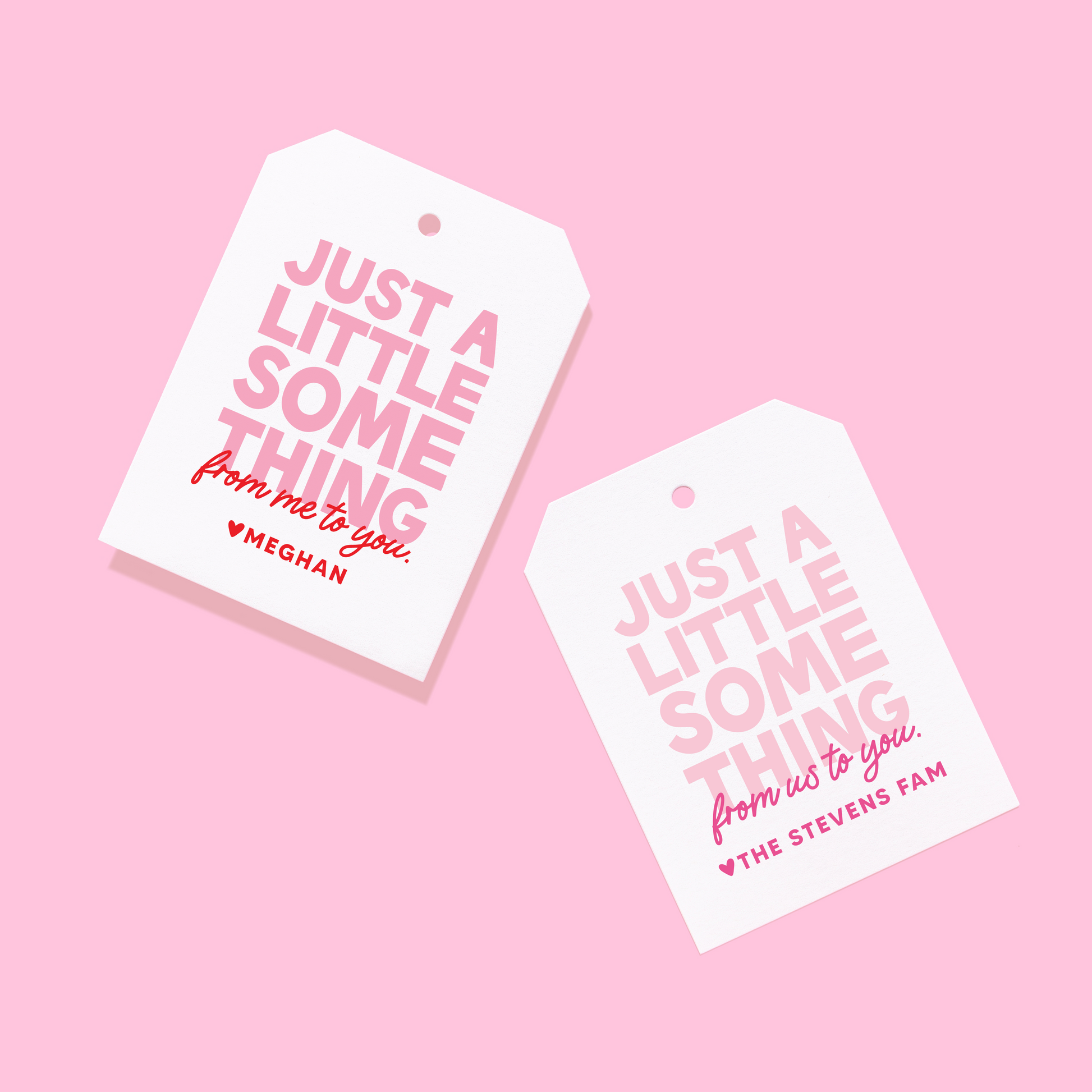 Valentine's Just a Little Something Personalized Gift Tag or Sticker