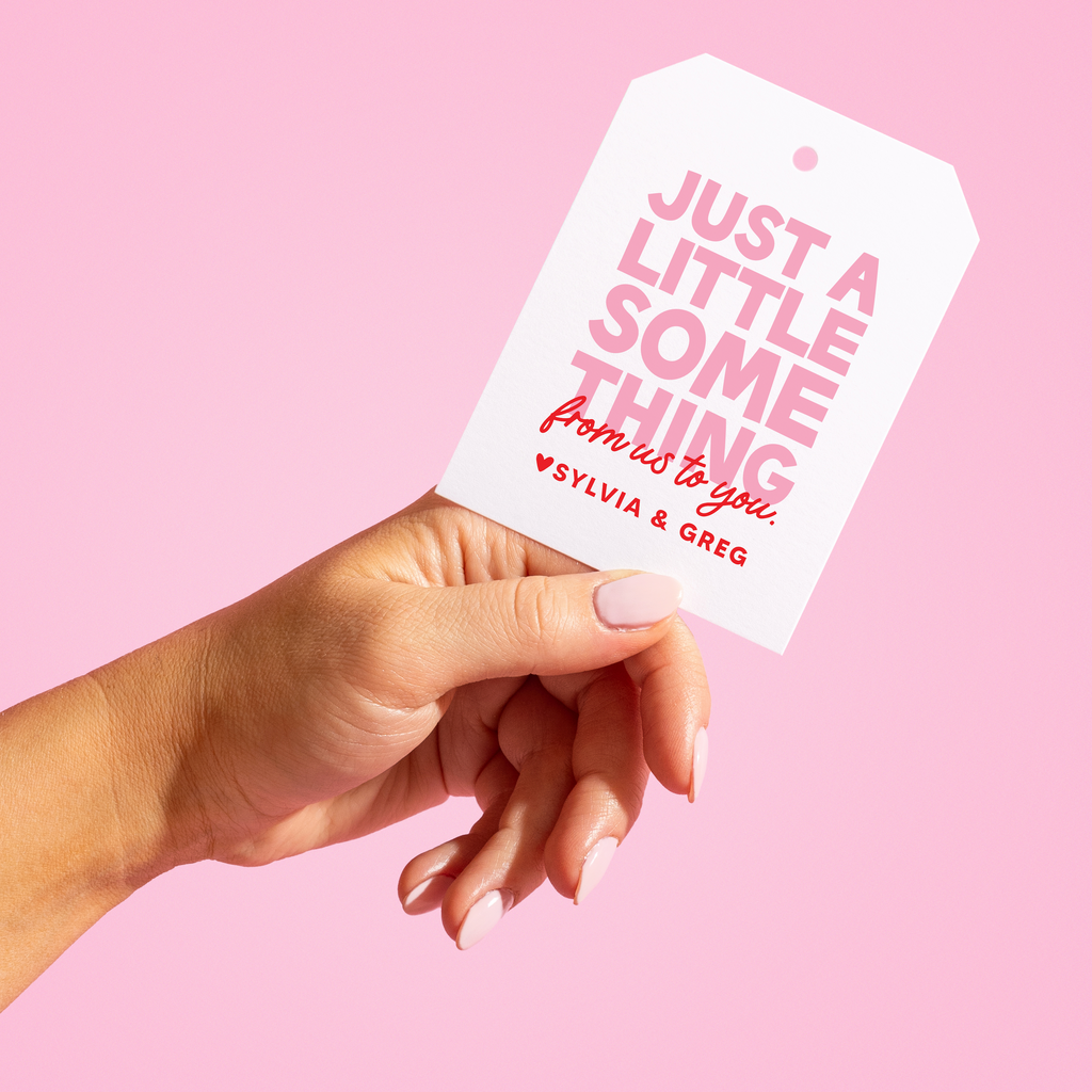 Valentine's Just a Little Something Personalized Gift Tag or Sticker