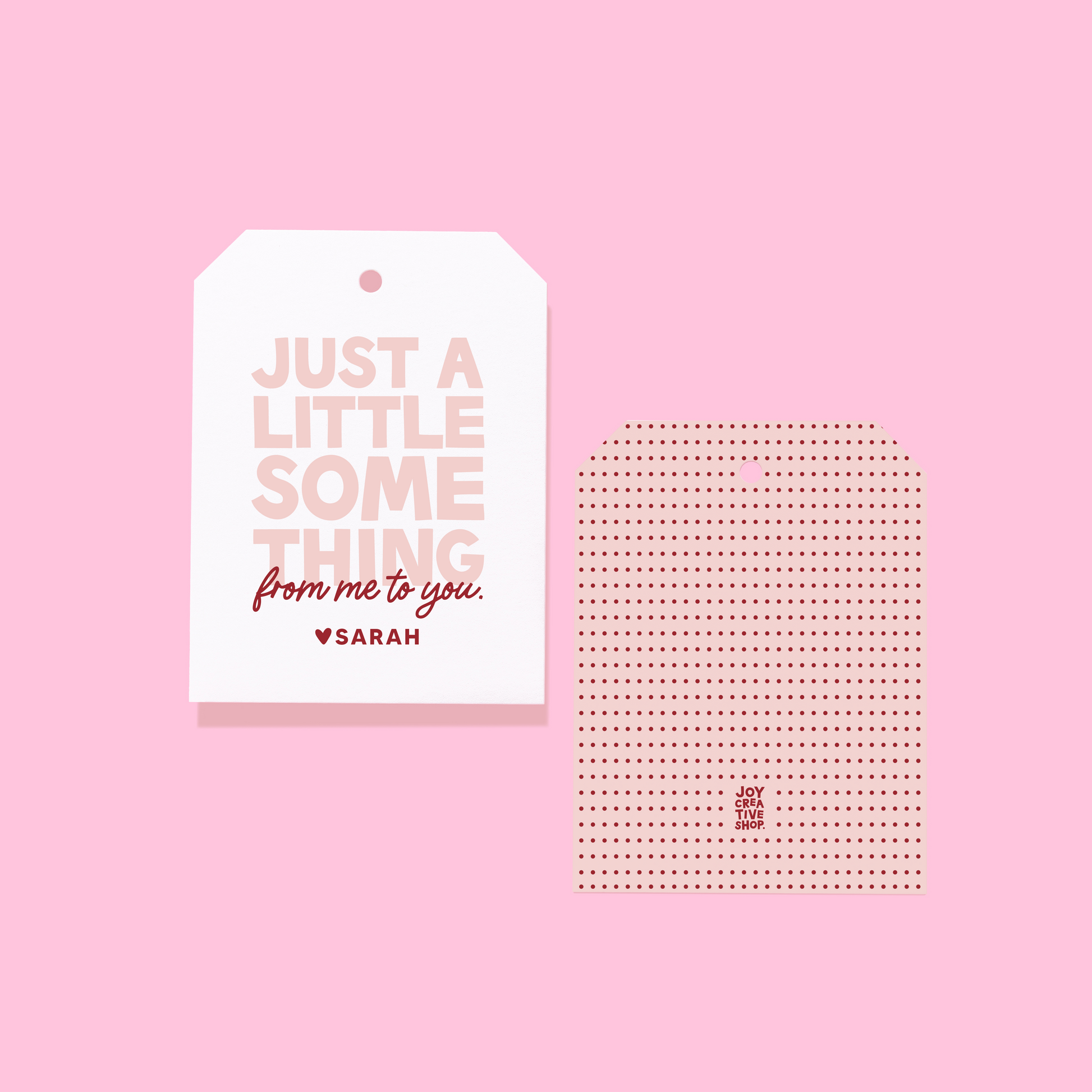 Valentine's Just a Little Something Personalized Gift Tag or Sticker