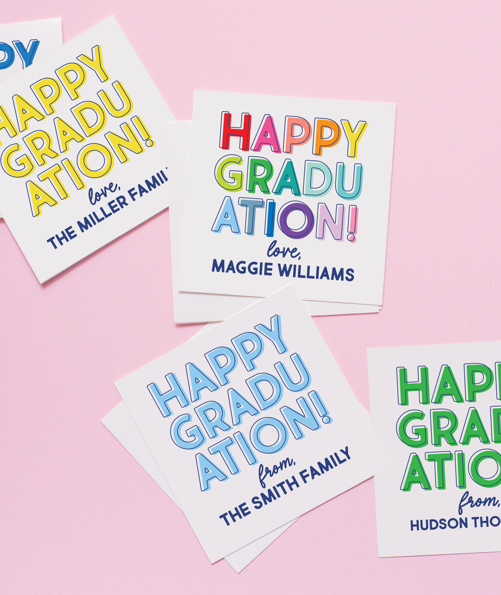 Graduation Gift Tag & Sticker Bundle | Happy Graduation!