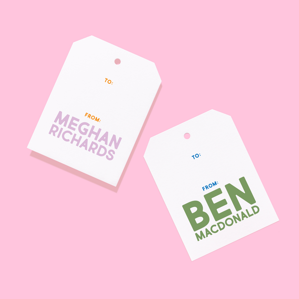 To From Name Gift Tags