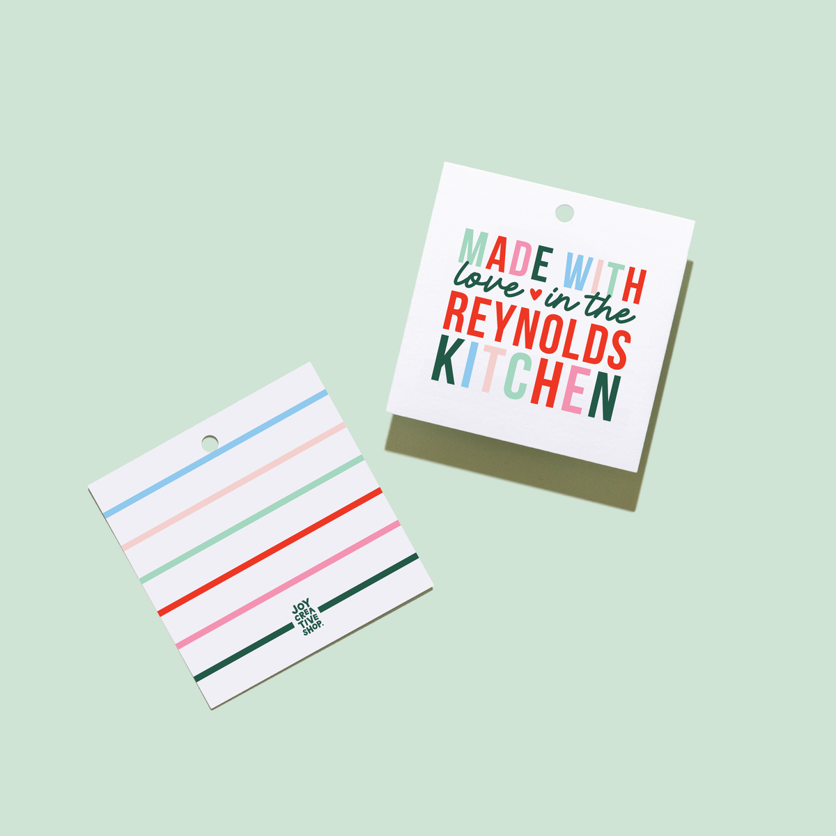 Made with Love in the Kitchen Personalized Tags or Stickers