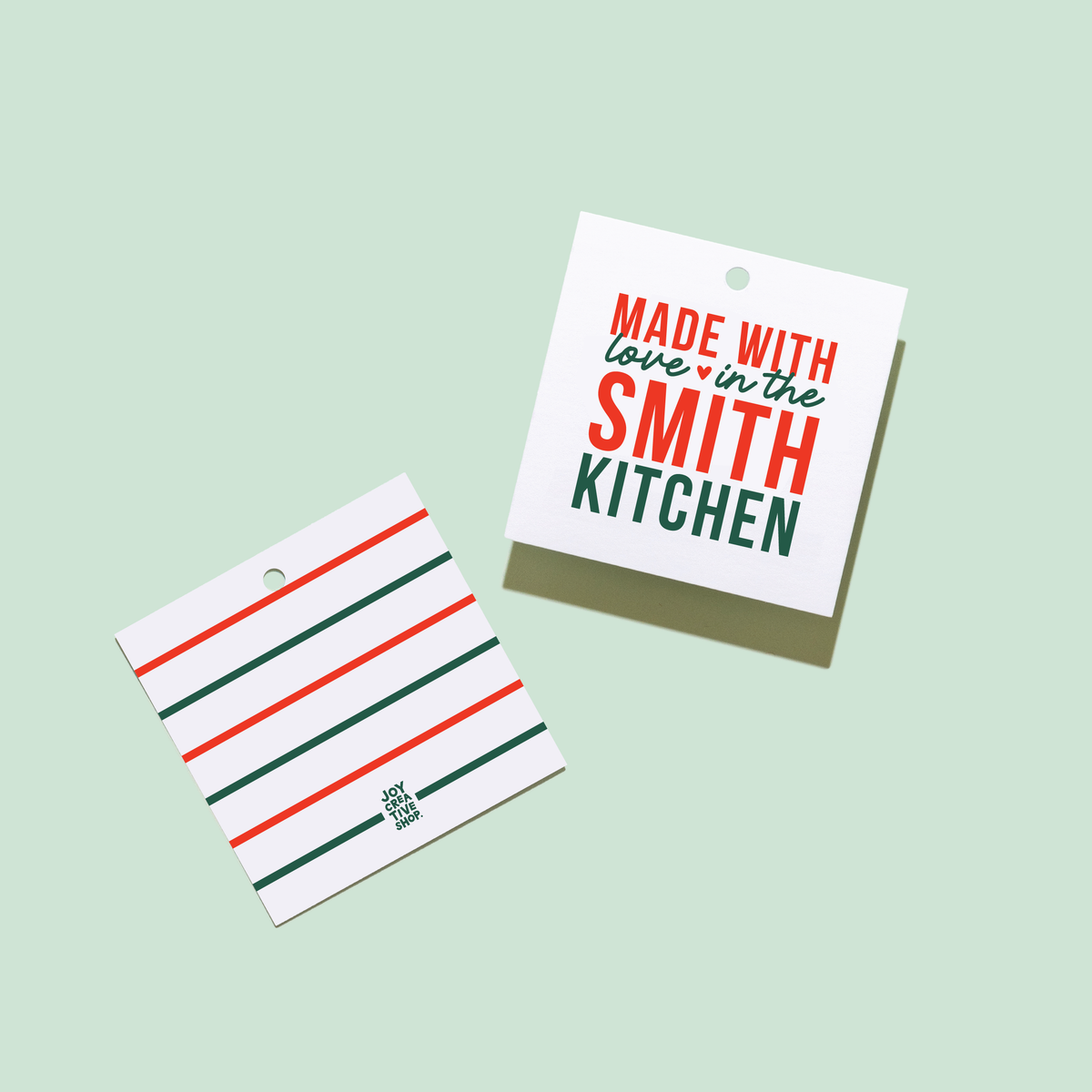 Made with Love in the Kitchen Personalized Tags or Stickers