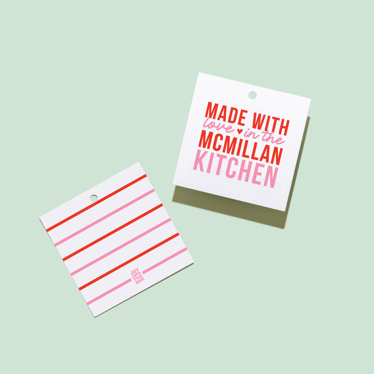 Made with Love in the Kitchen Personalized Tags or Stickers