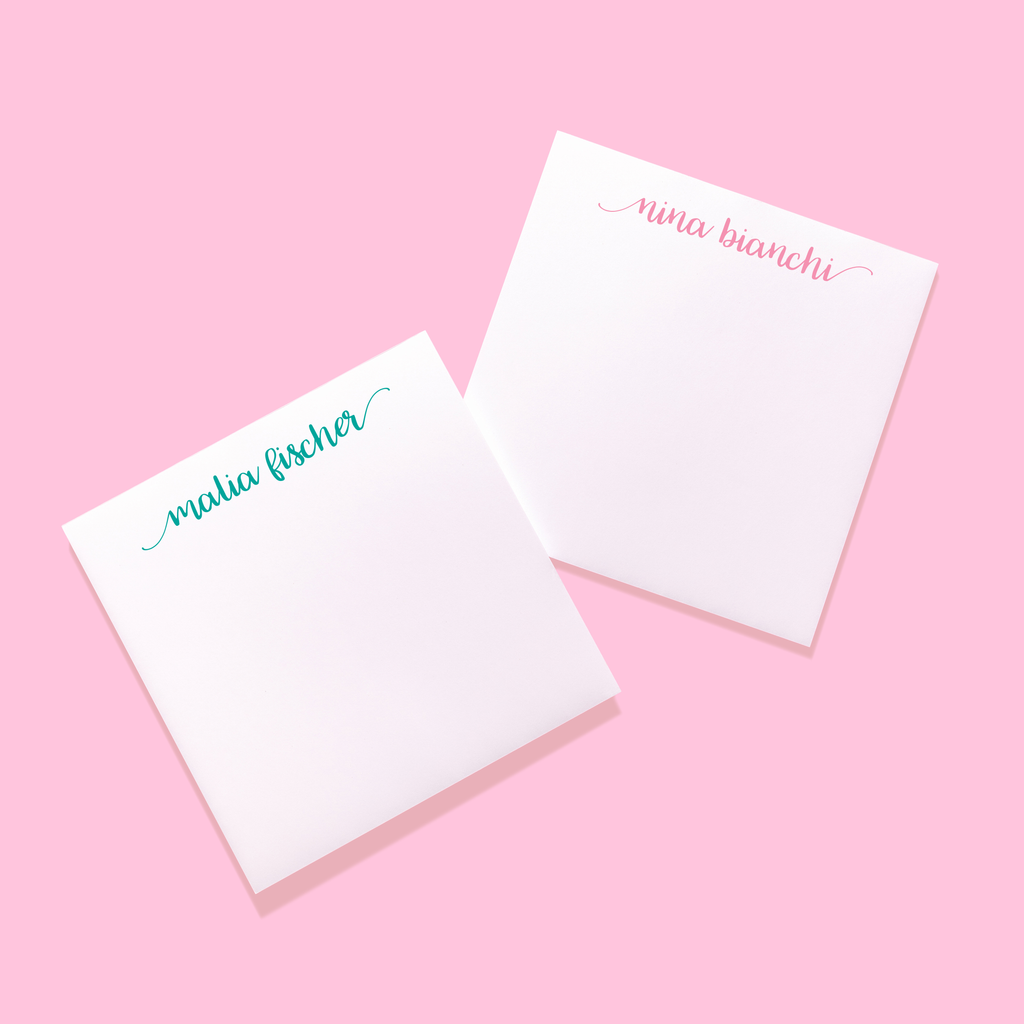 Whimsical Calligraphy Script Personalized Notepad