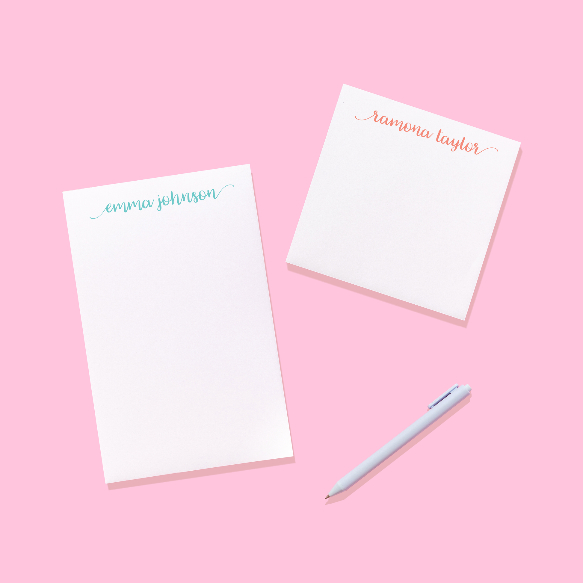 Whimsical Calligraphy Script Personalized Notepad